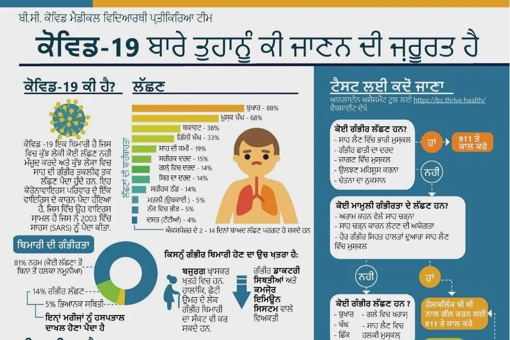 COVID-19 Punjabi Info-graphic