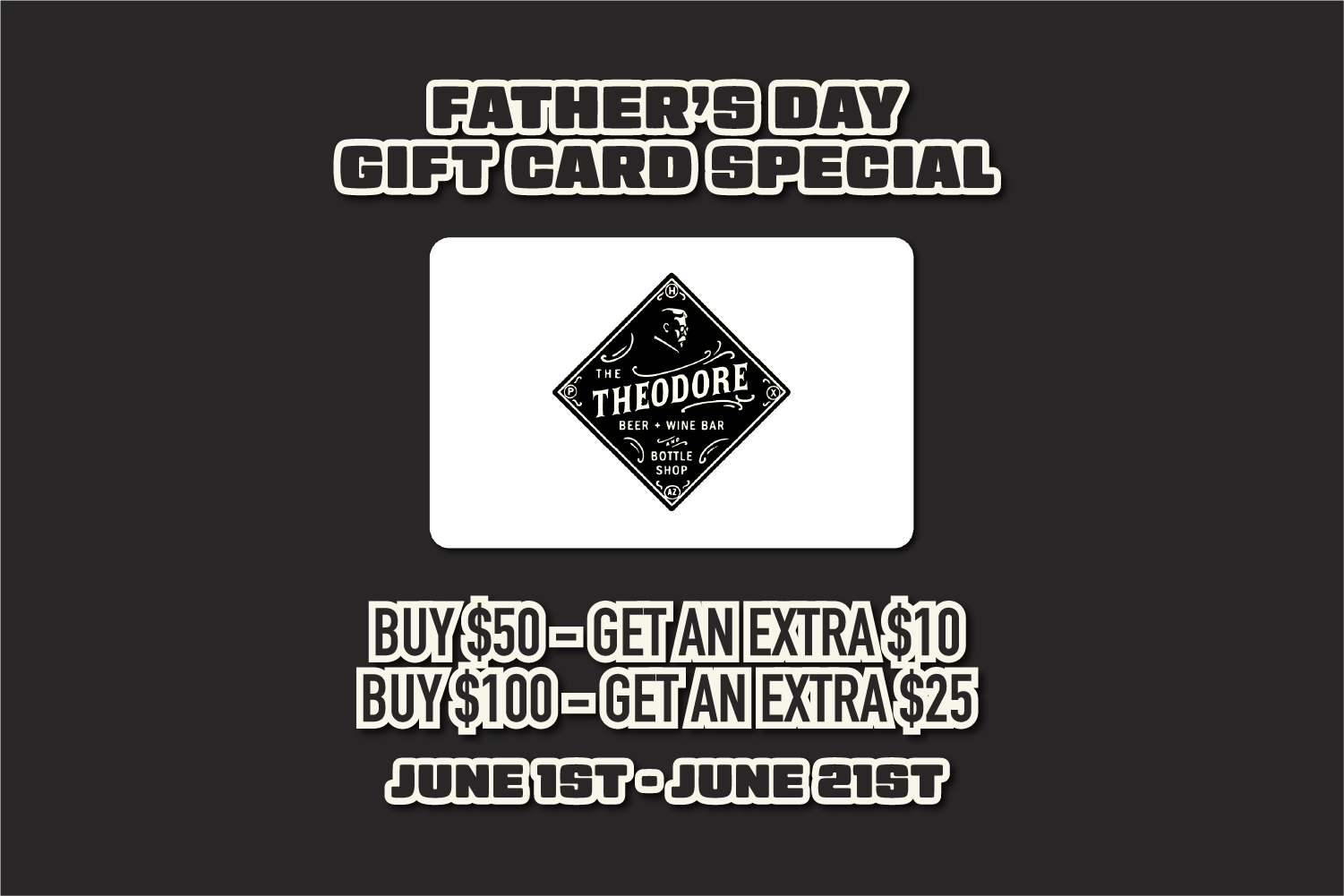 FATHER'S DAY GIFT CARD SPECIAL