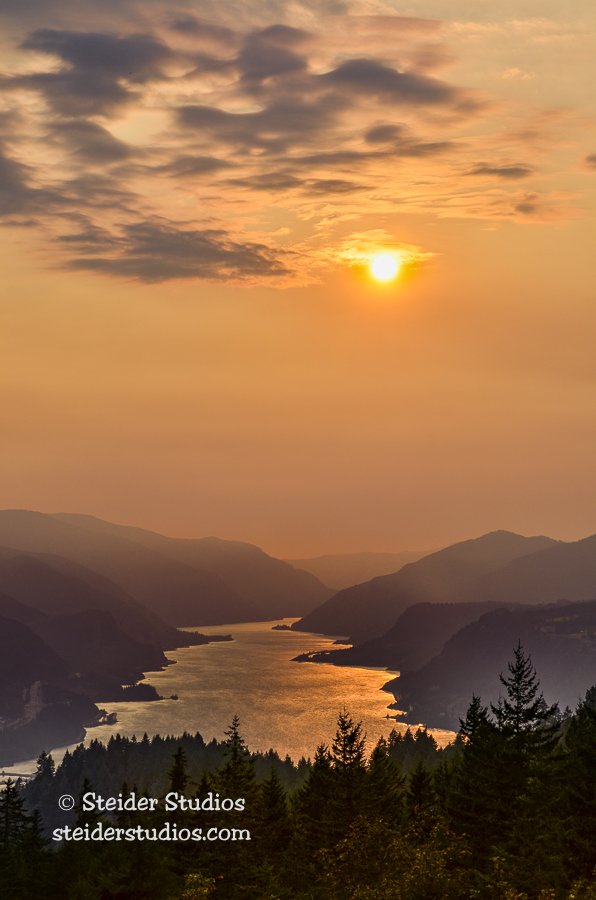 Steider Studios.Sunset over Columbia River Gorge.9.23.12.jpg
