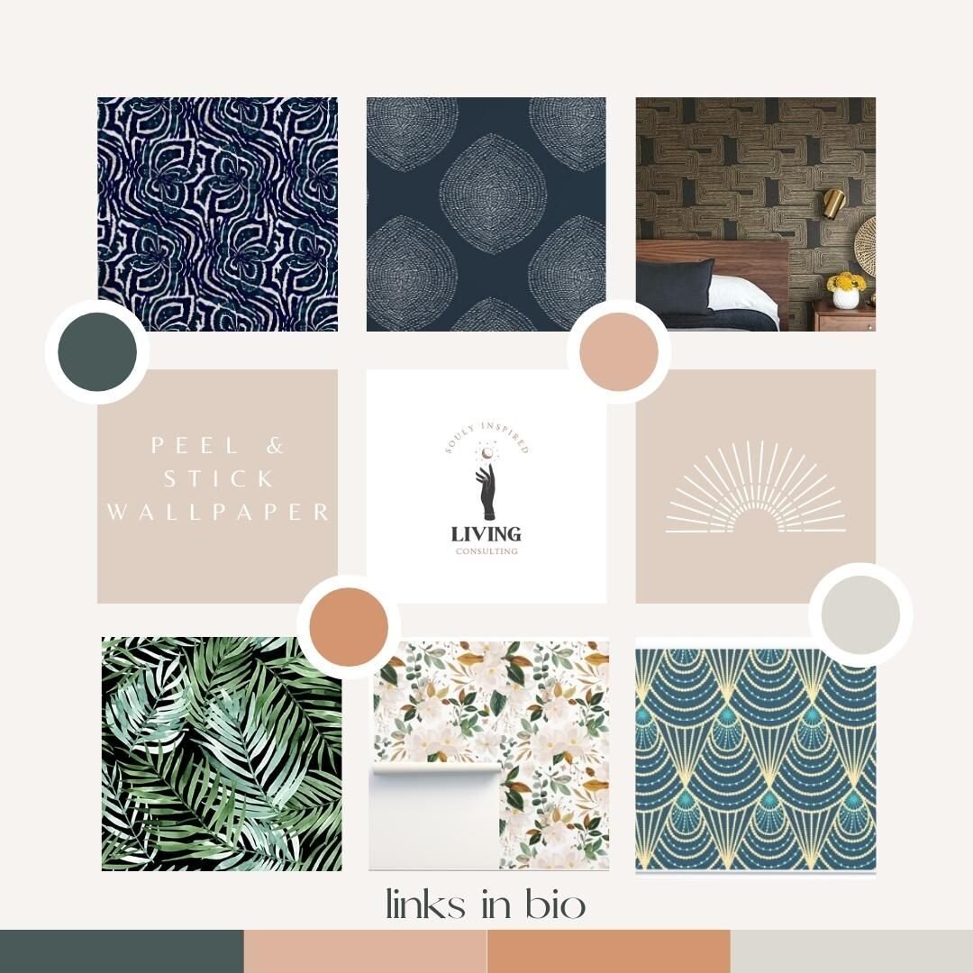 If you know me, you know I love a good peel and stick wallpaper.

Peel and stick is the fastest, easiest way (besides paint) to add color, pattern and texture to a space! These are some of my favorite bold options. Use on an accent wall or in a small