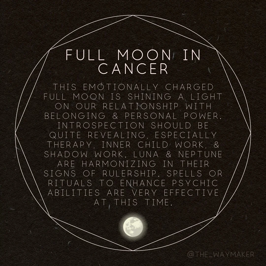 Blessed Full Moon! The Moon is especially potent in its domicile sign Cancer. The majority of you expressed interest in learning more about intuitive and psychic development in the recent poll on my YouTube channel, and this Full Moon is especially p