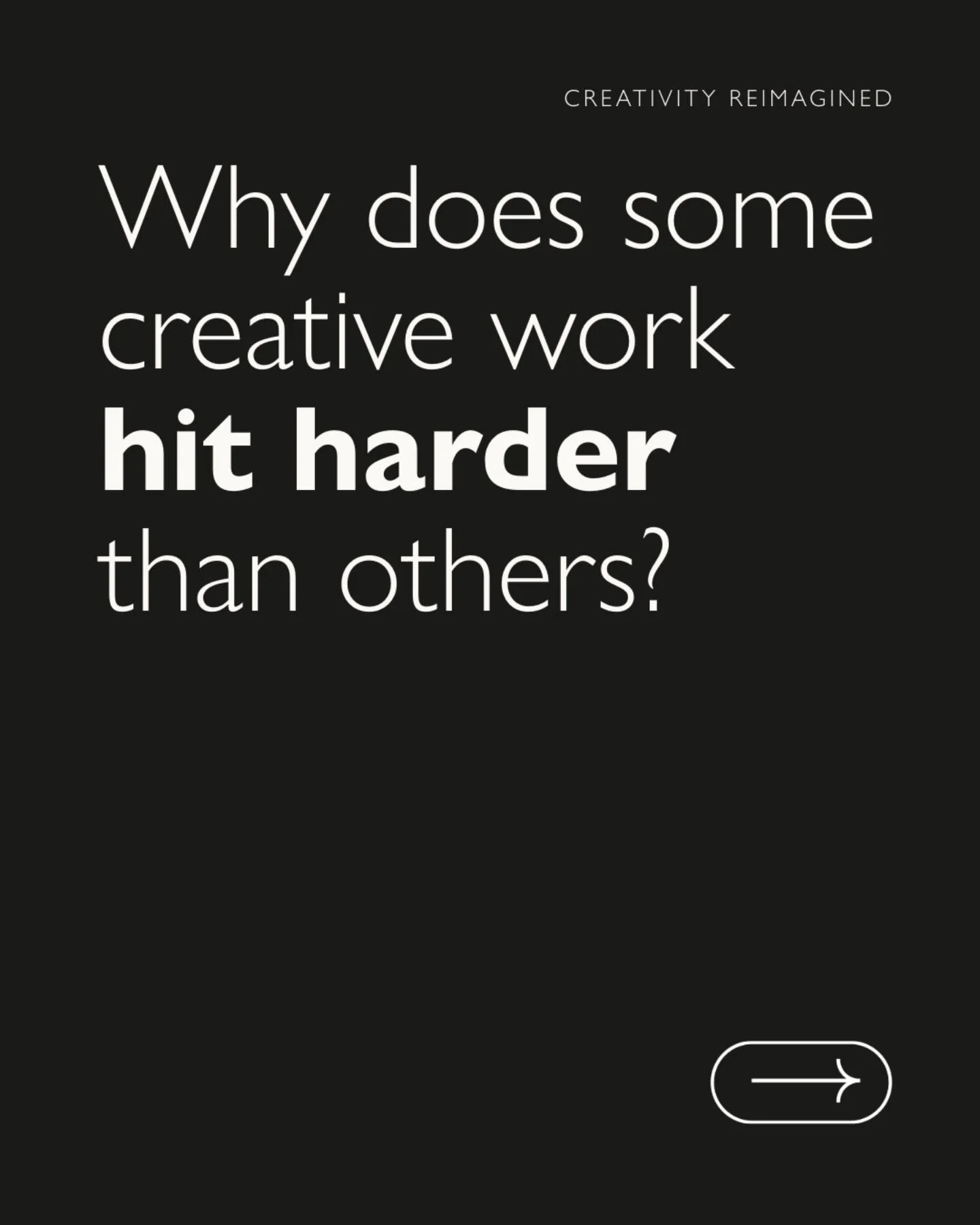 A lot of creative work is technically fine, but not all of it lands. 

Why? 

Because people don&rsquo;t only respond to polish, they respond to truth. 

The work that stays with us often carries a sense of alignment: It feels lived, owned and real. 