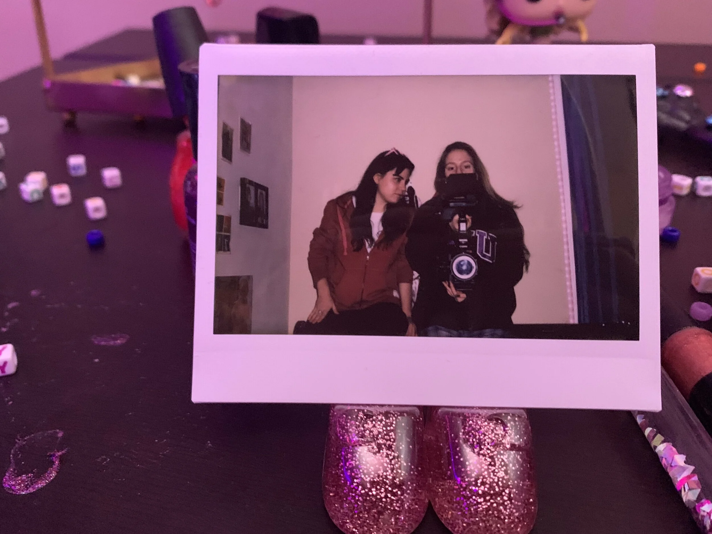 Alison (right) on the set of “Bennie and Mason” - November 2019