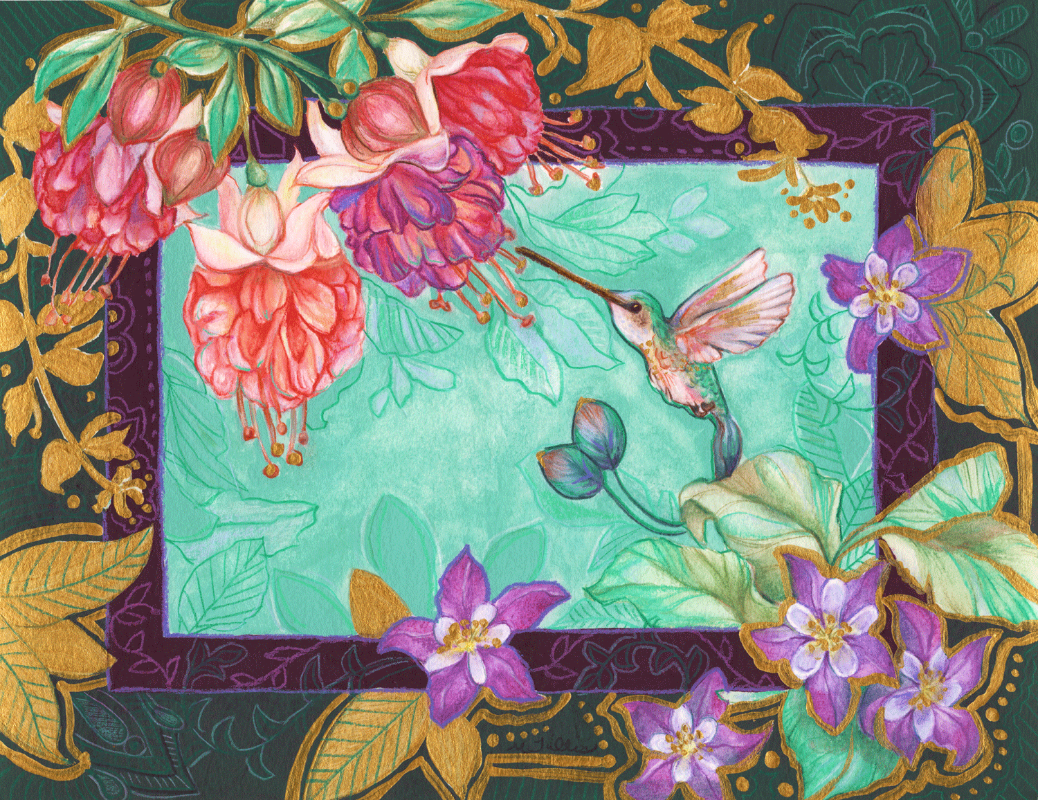 "The Garden Blooms More Gently" -Secret Garden Fine Art Print