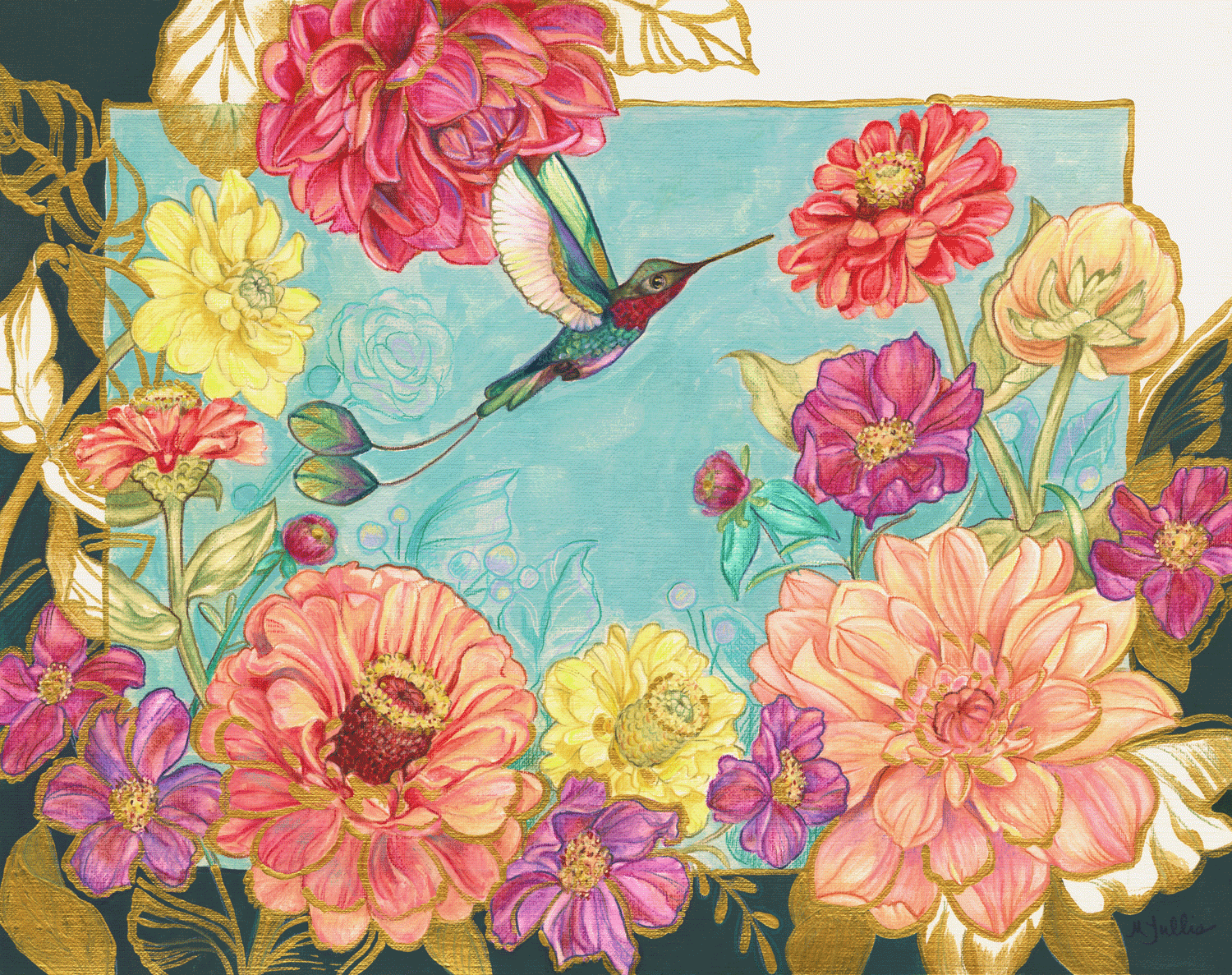 "Views Through the Garden Window" - Secret Garden Fine Art Print