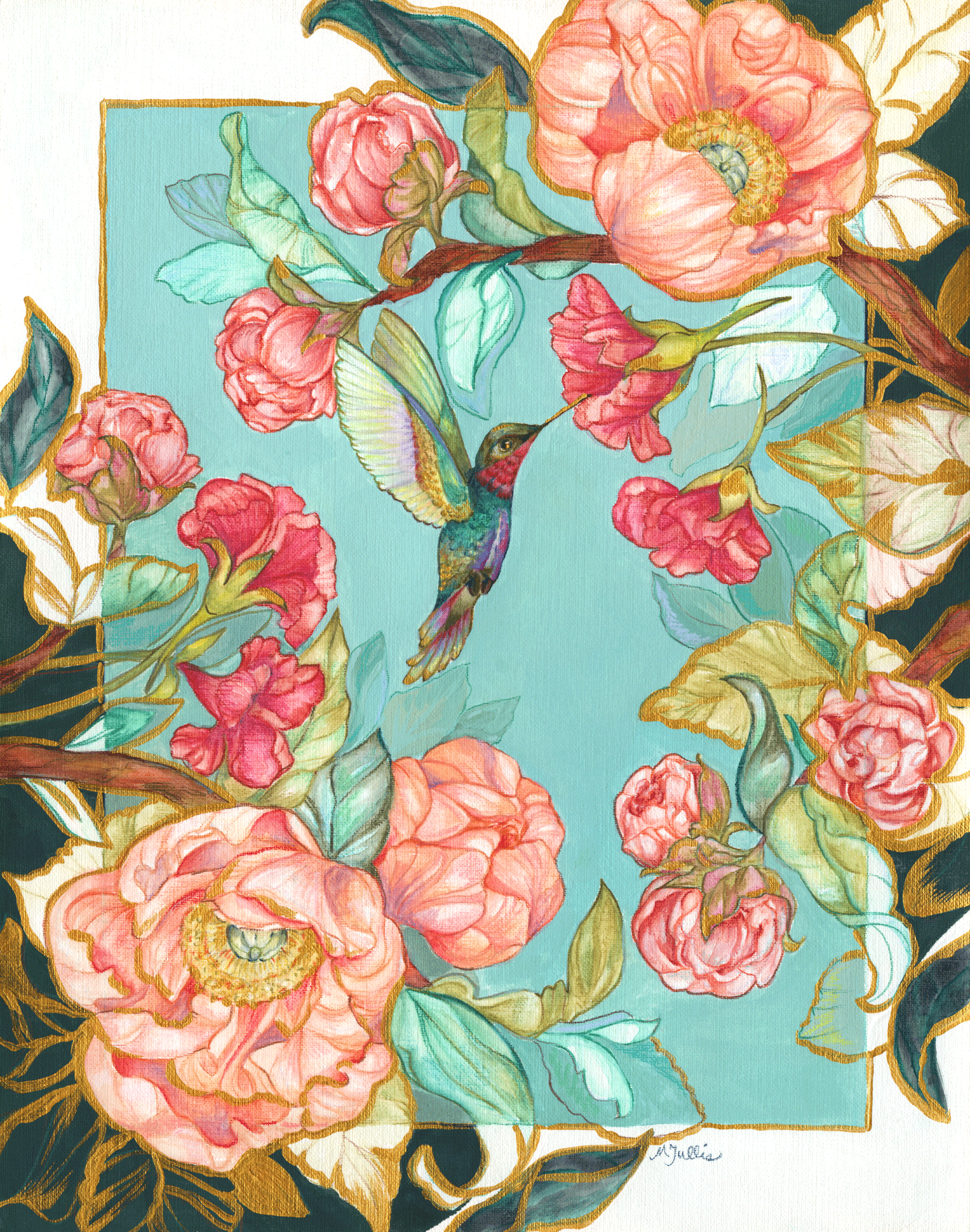 "Between Flower and Sky" -Secret Garden Fine Art Print