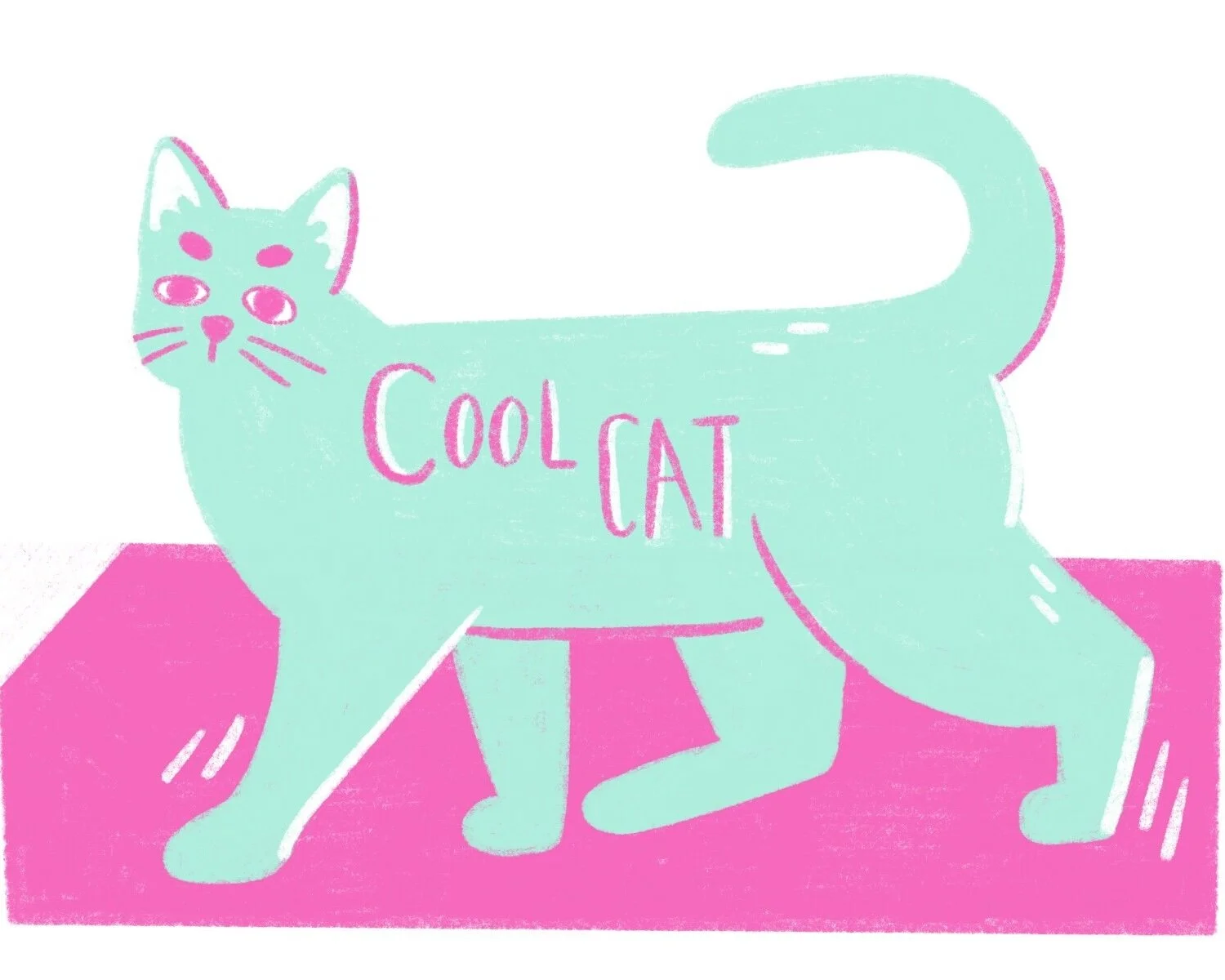 Cool Cat Embroidered Patch