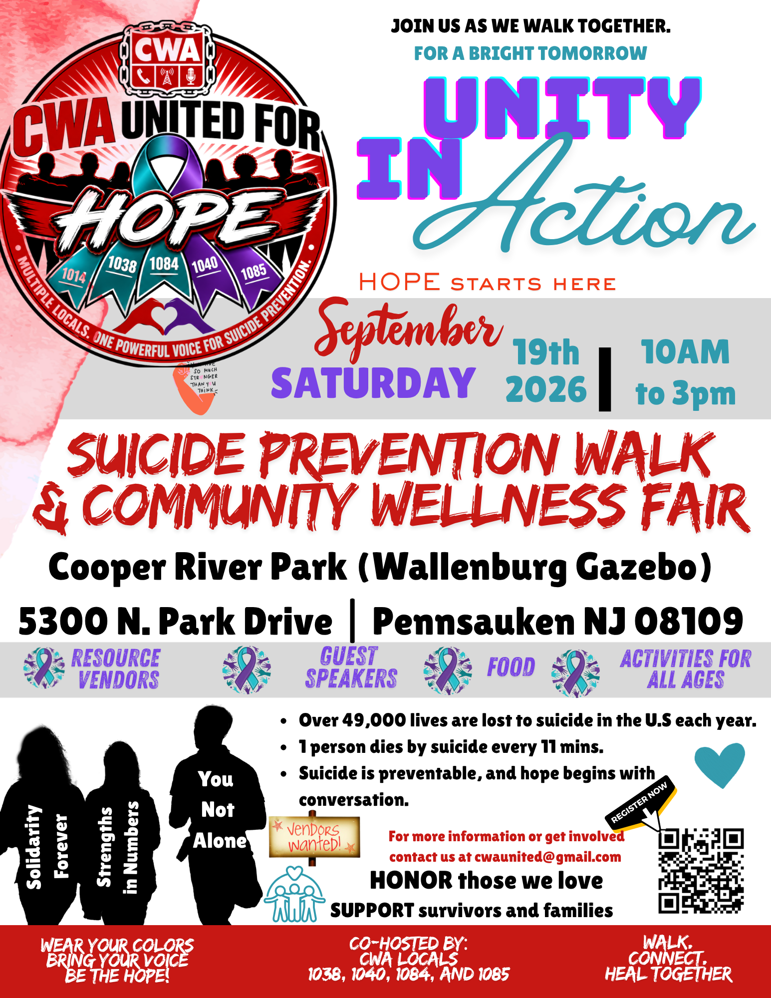 CWA United for Hope Suicide Prevention Walk 2026