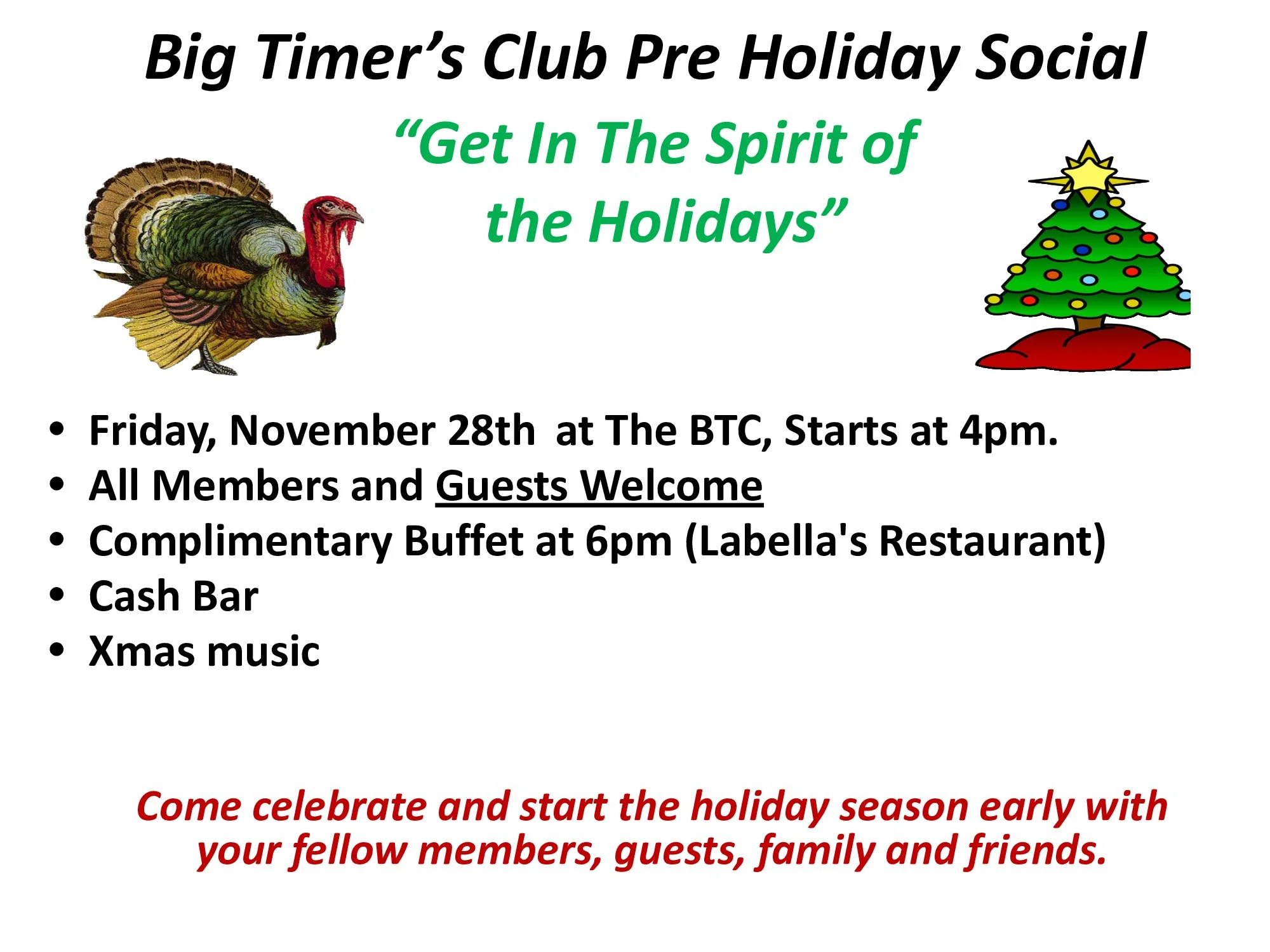 BTC Pre Holiday Social