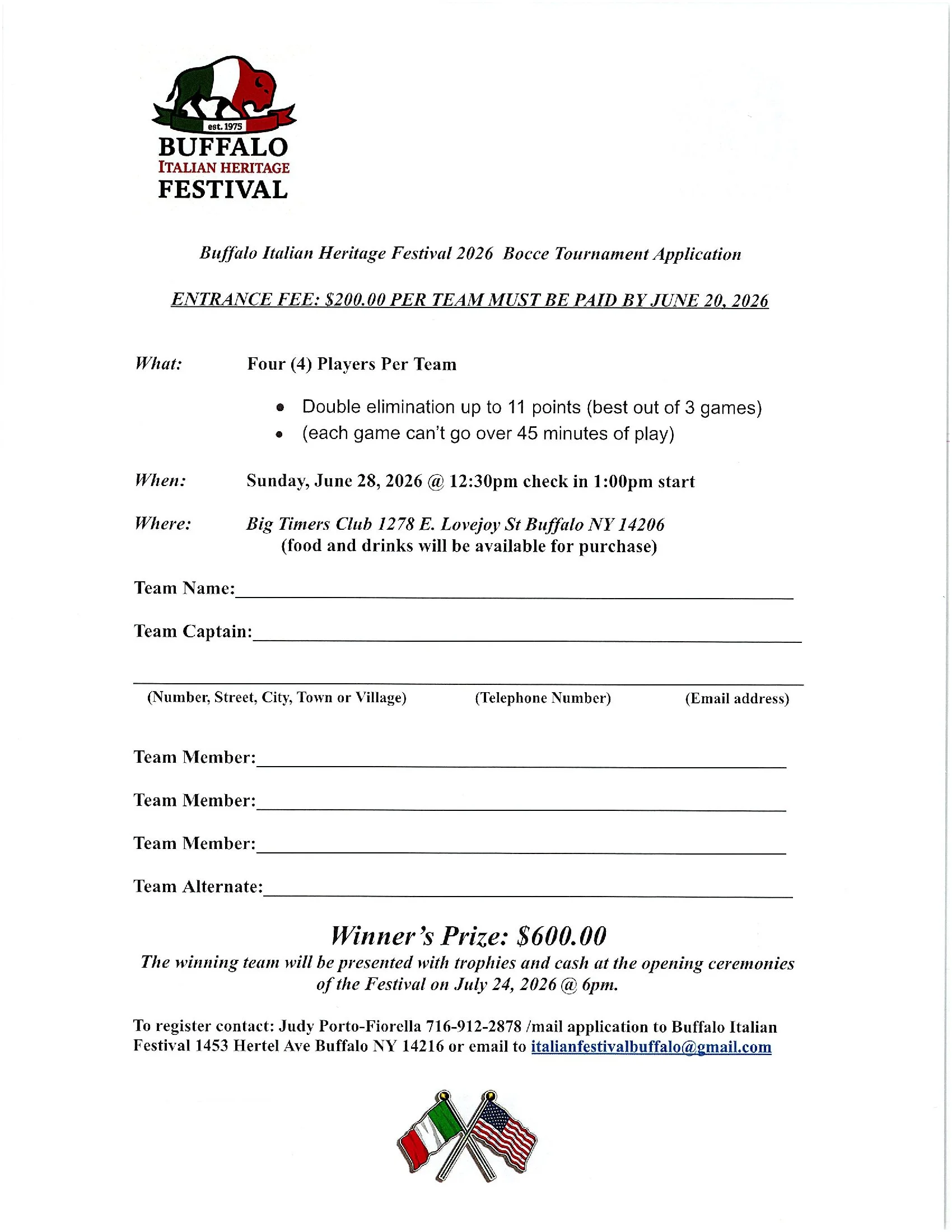 Italian Fest Bocce Tourney