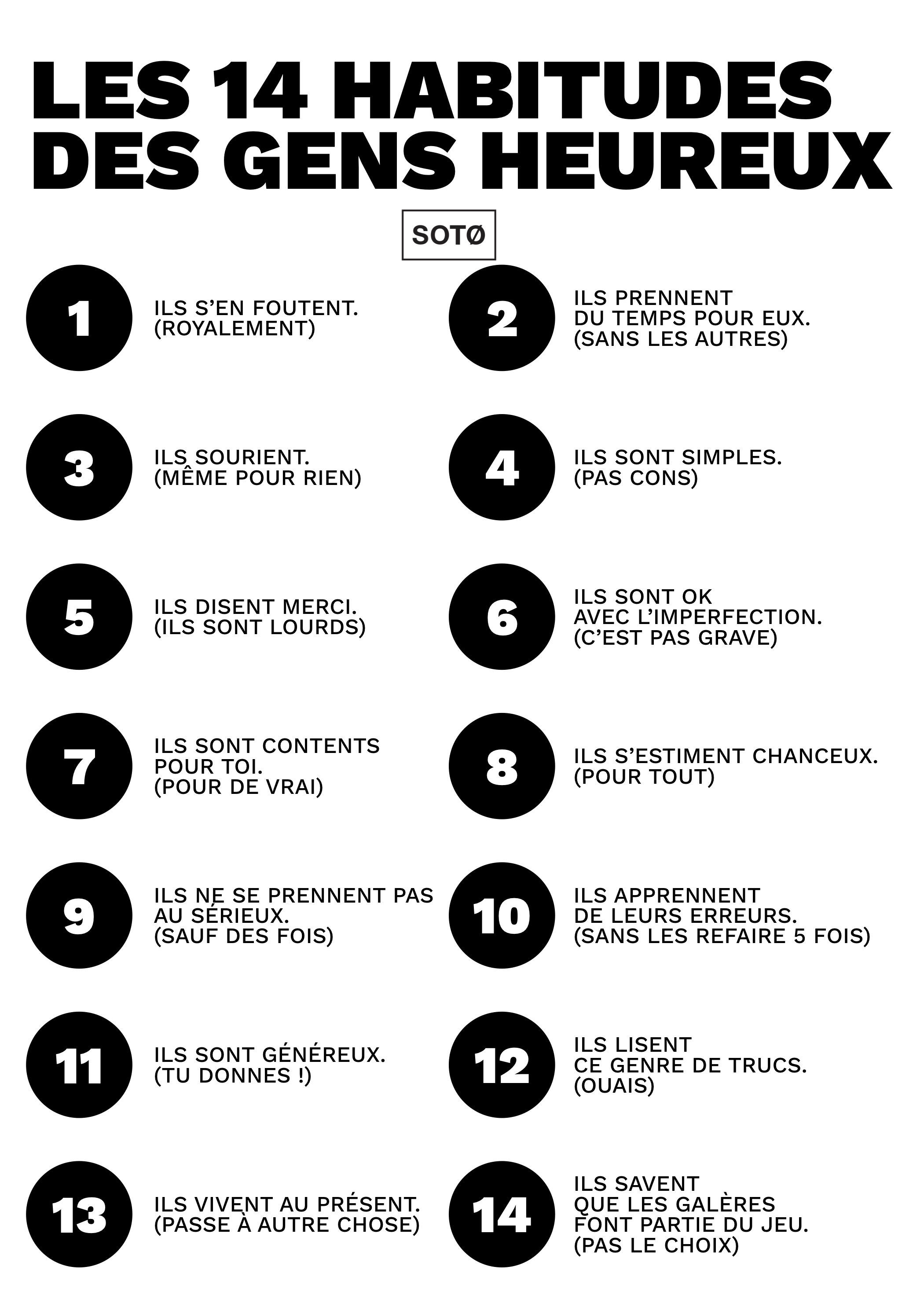 Les 14 Habitudes Des Gens Heureux Tu Vas Aimer Etre Freelance les 14 habitudes des gens heureux tu