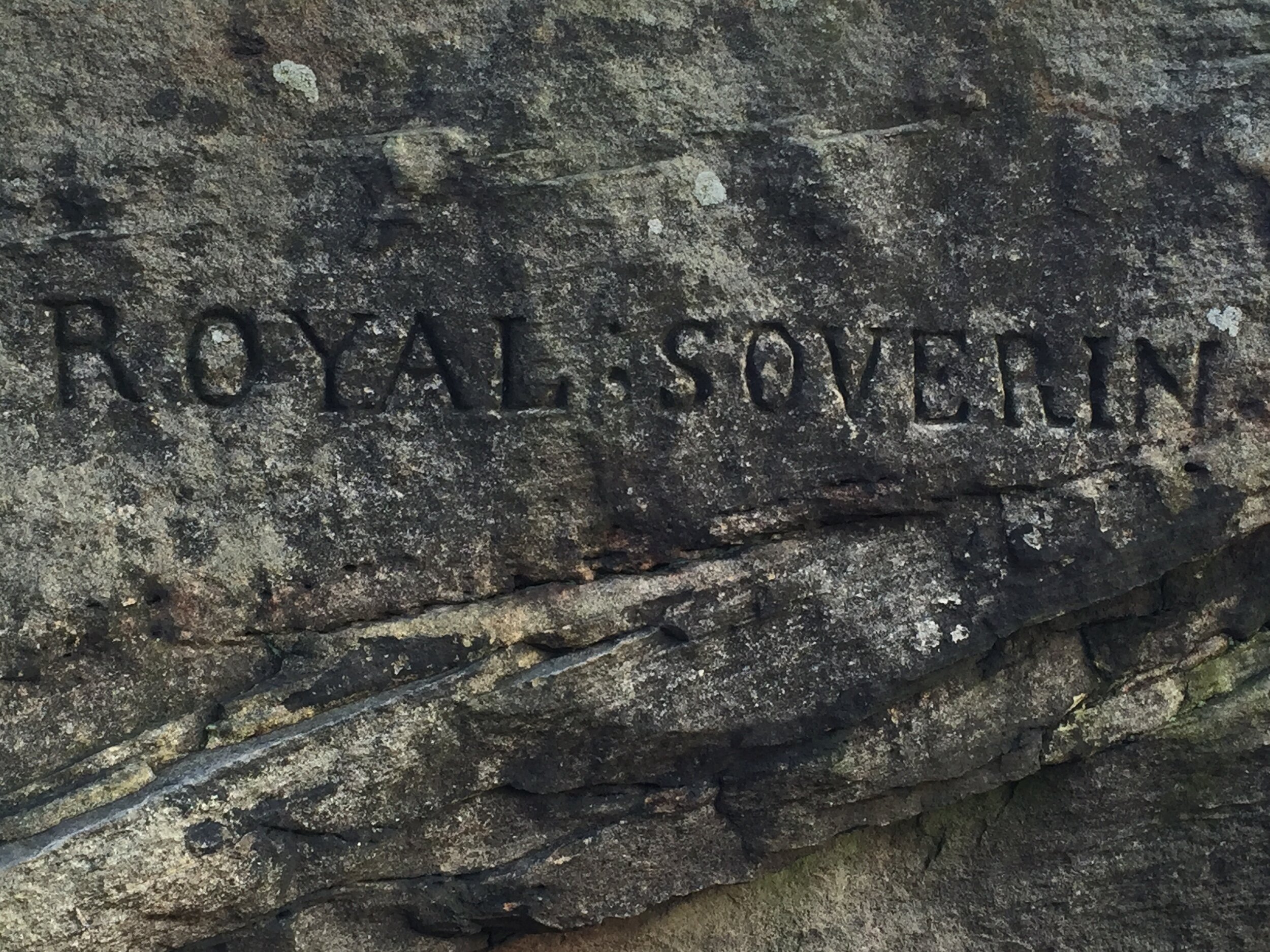  A close-up of the inscription ‘Royal; Soverin’ [sic]. 