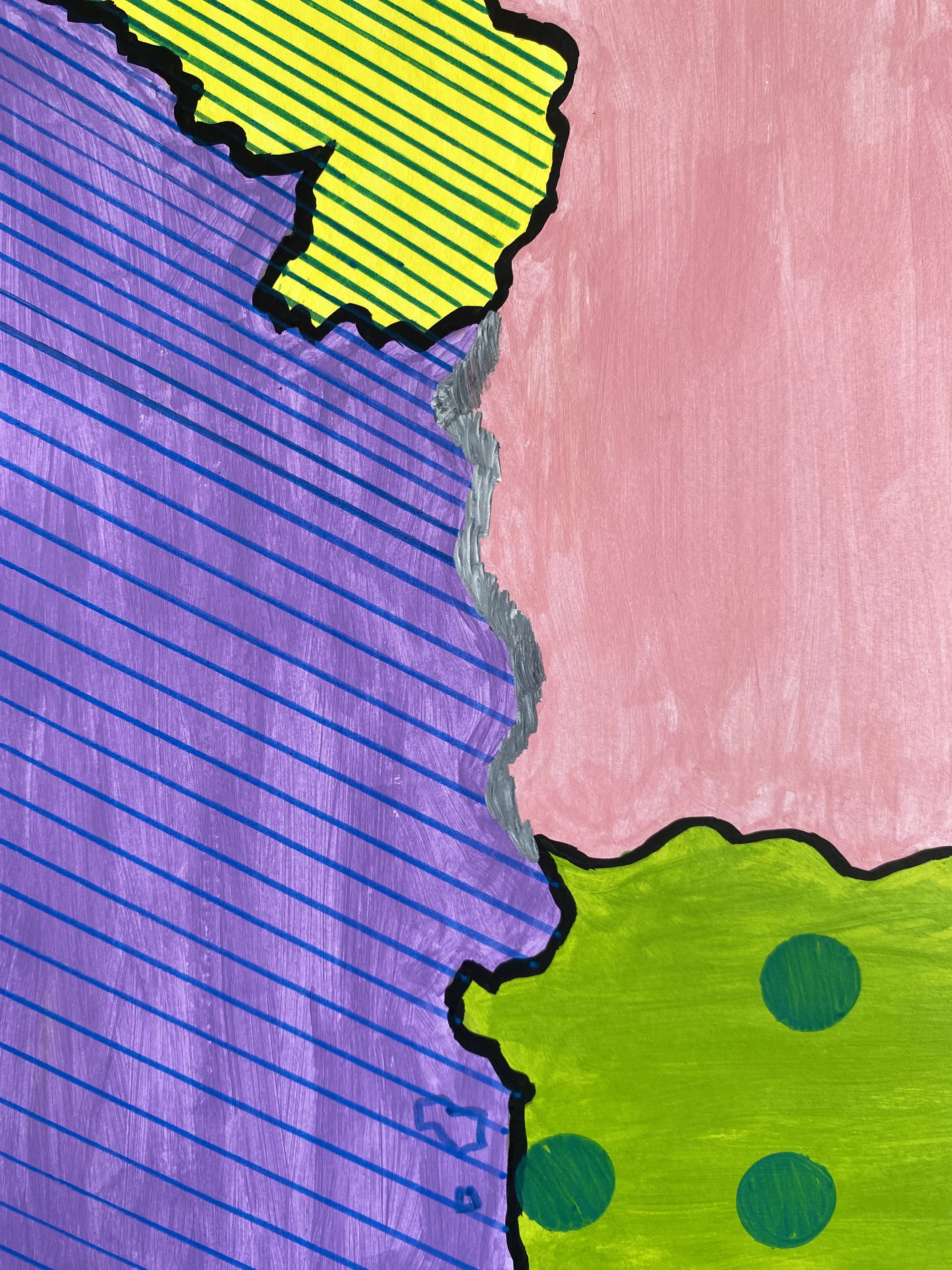  A close-up of an “erased” border. 