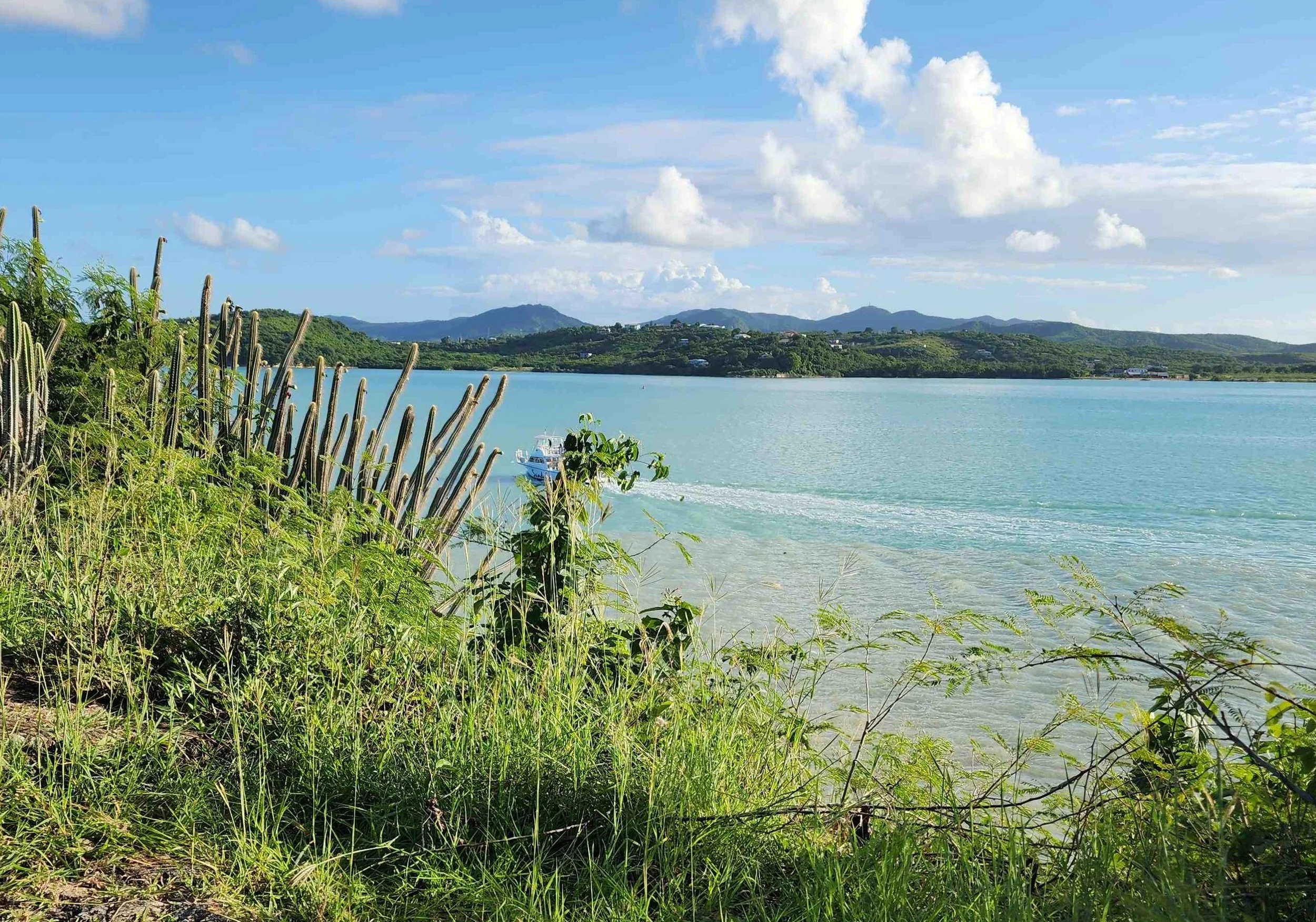 One of the many great sea views in the Caribbean - this one is from Antigua 