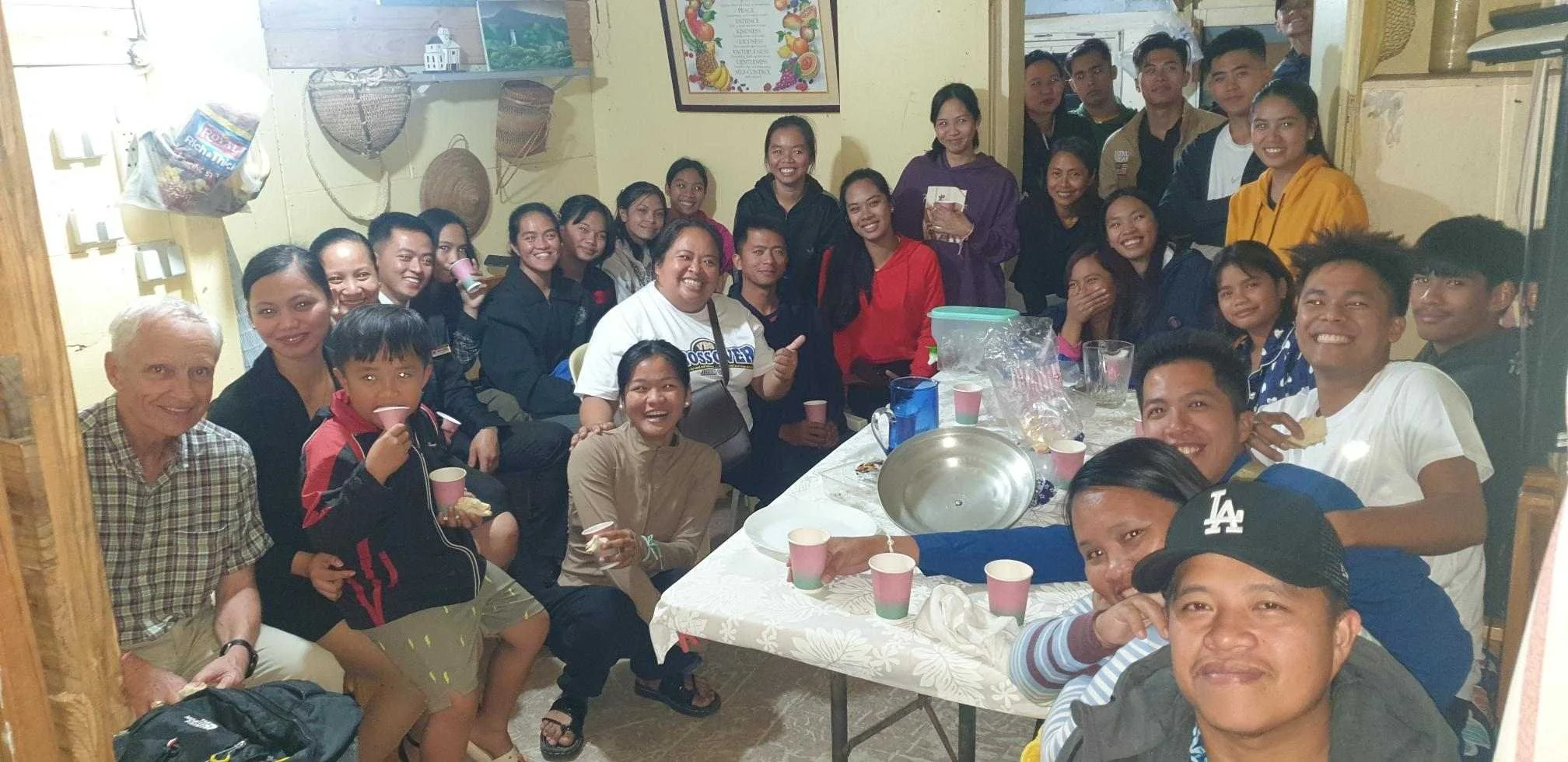 On Batanes, Malou’s birth island, 35 YP squeezed into a room for worship and the Word