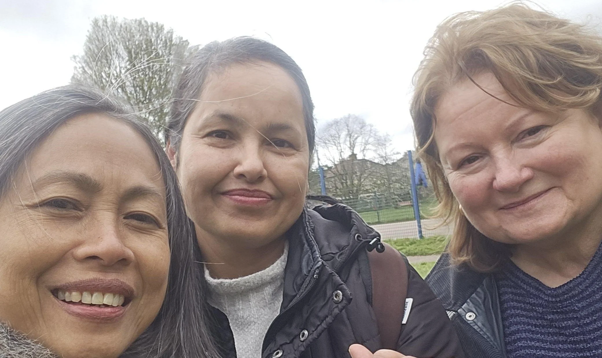 Malou &amp; Linda (right) met Laxmi on a Saturday Easter egg hunt. The next day, she came to church. 