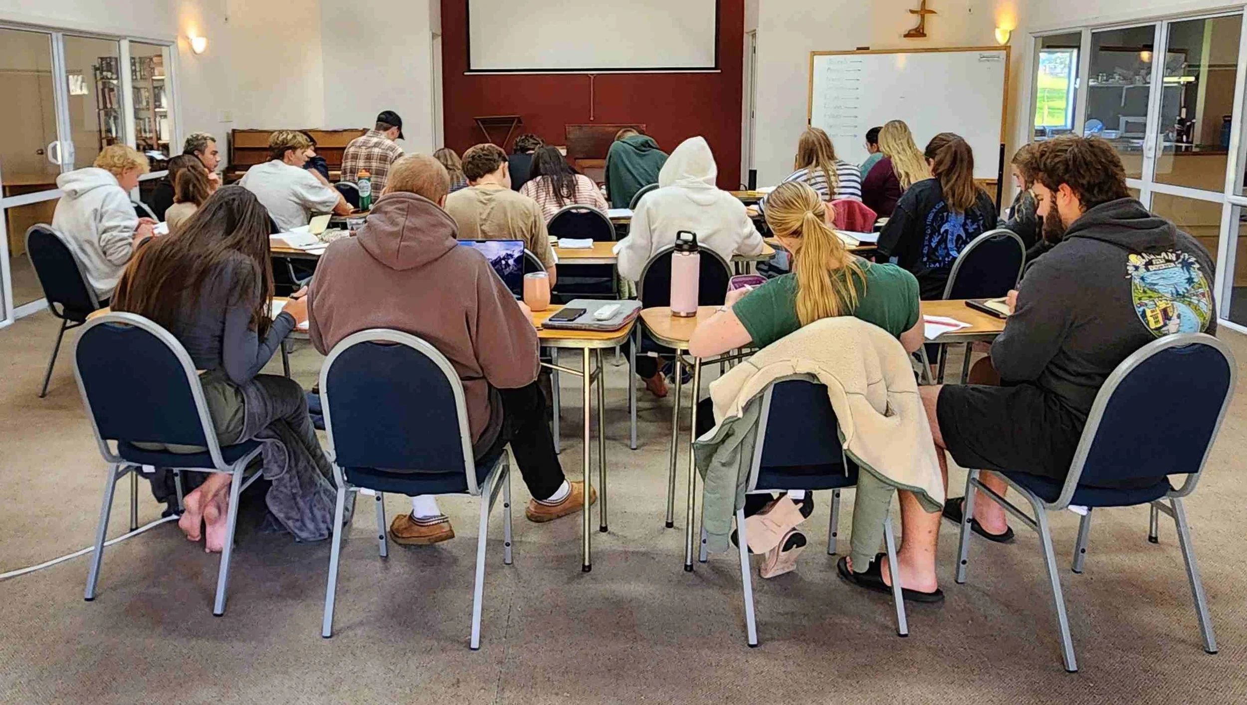  Capernwray students working on their assignments