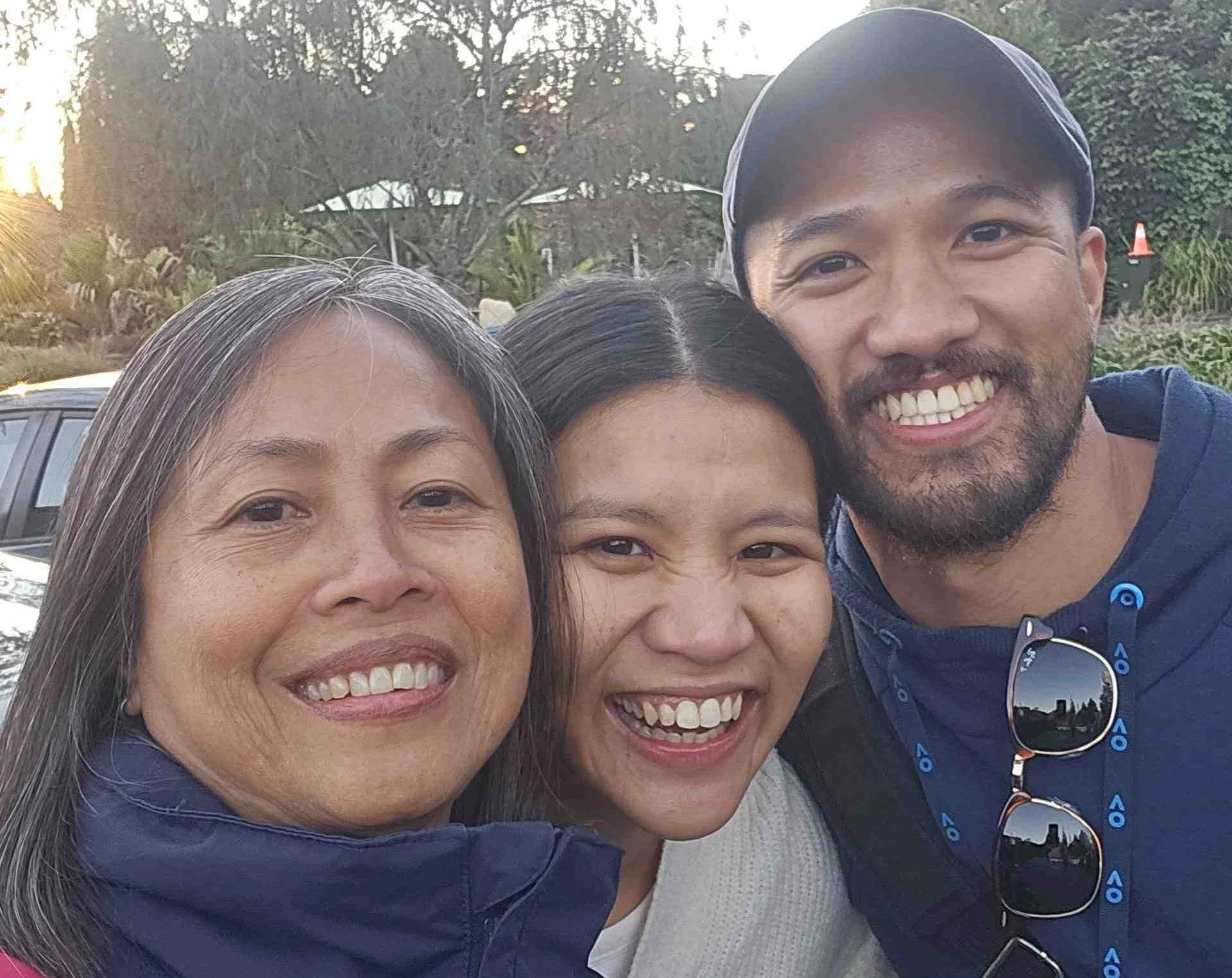 Malou with her brother’s son Carlos Domingo and his friend Kate