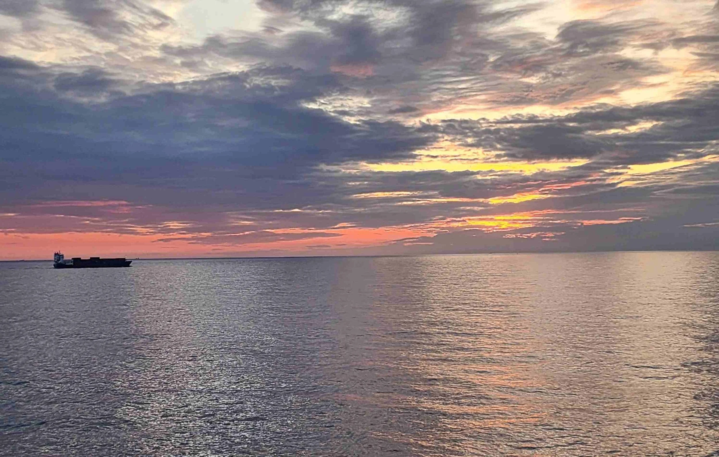 Another beautiful sunset looking out from Edinburgh harbour  