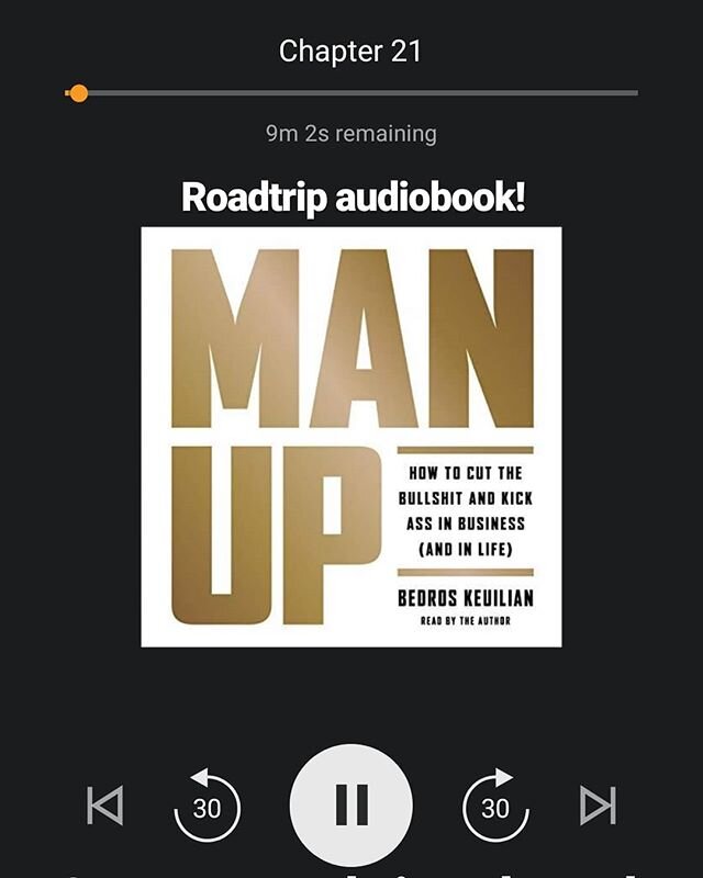 On a roadtrip?  Try an audiobook!  I am loving this book on my second time through!  I am convicted and inspired to crush it this week! 
Its time to man up!

Challenge yourself!  Download this book!

#manup #entrepreneur #growth #fighterjet #igotcrab