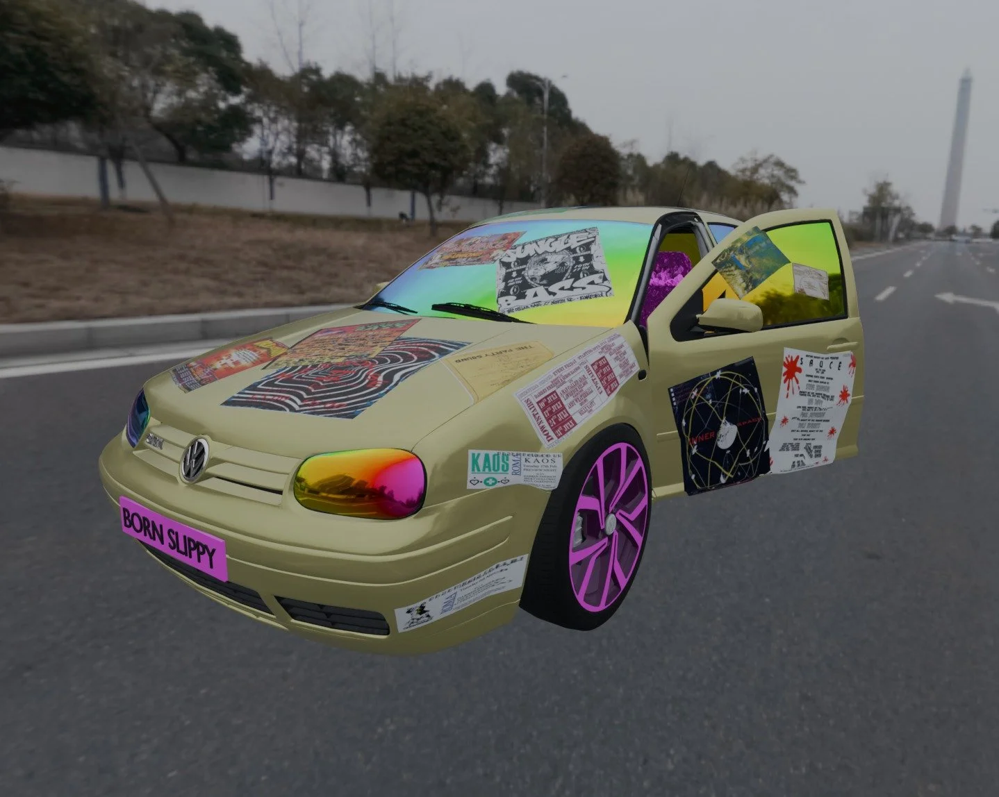 >>> BOSH >>>

A micro-club listening space inside my car celebrating the people's history of rave with an homage to Born Slippy by Underworld. 

Born Slippy tells a lucid story of a drunken journey from central London back to Romfor