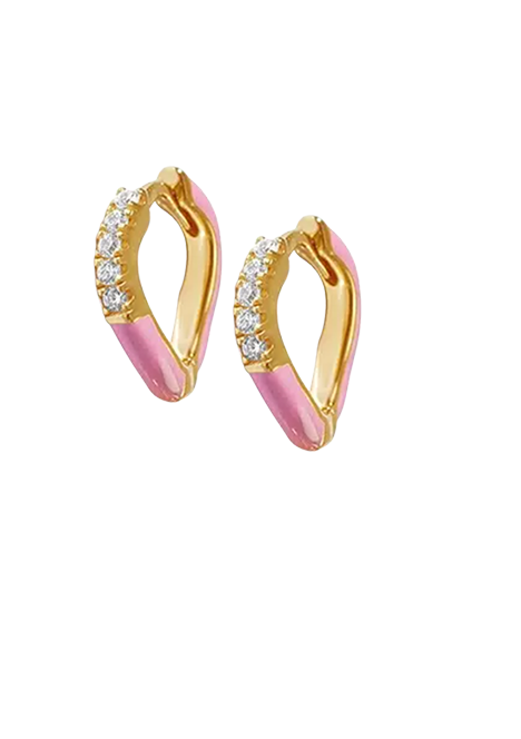 Enamel Twist Huggies