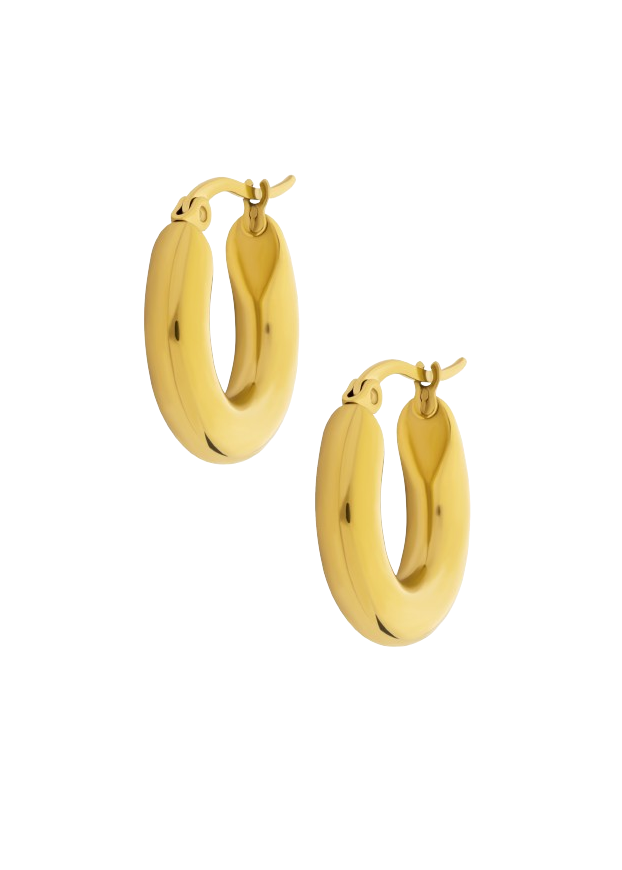 Chubby Golden Hoops