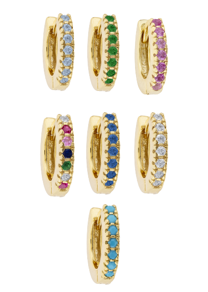 SINGLE Huggie hoops (7 colours)
