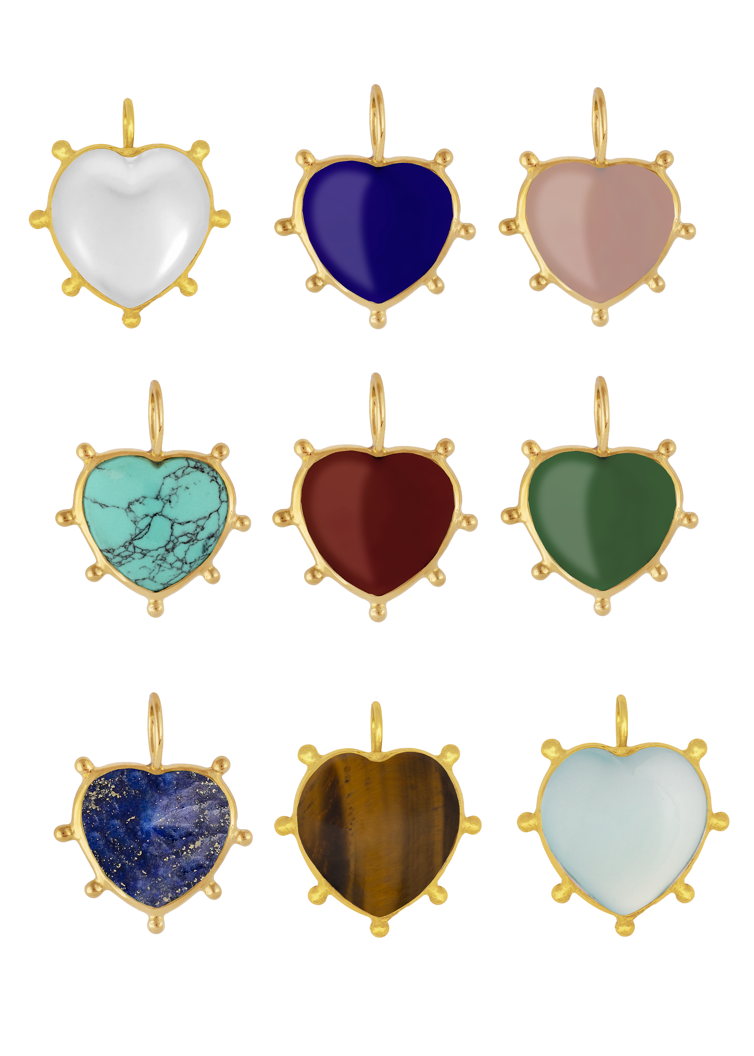 Jaipur Stone Heart Pendant