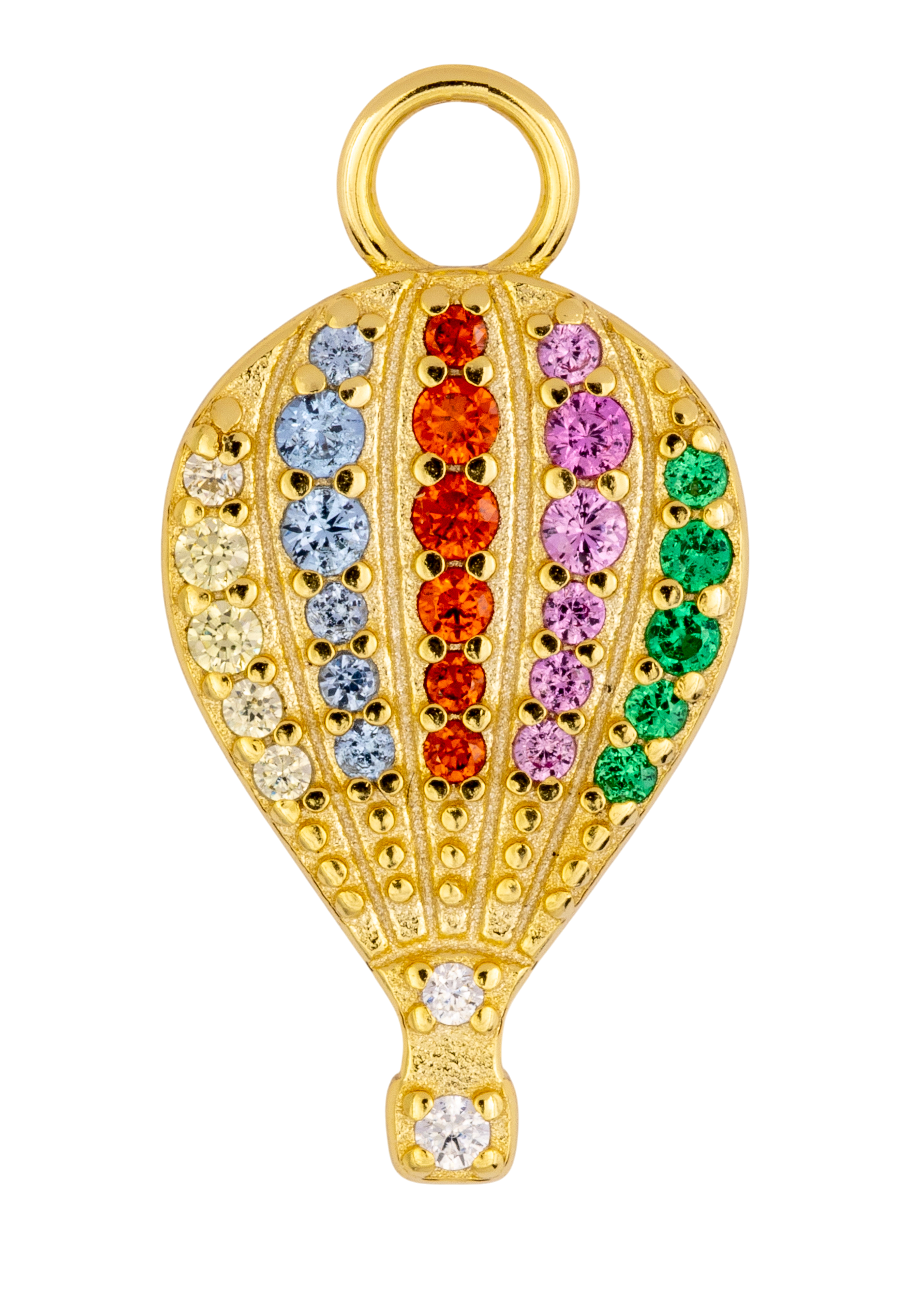 Hot Air Balloon - Rainbow charm