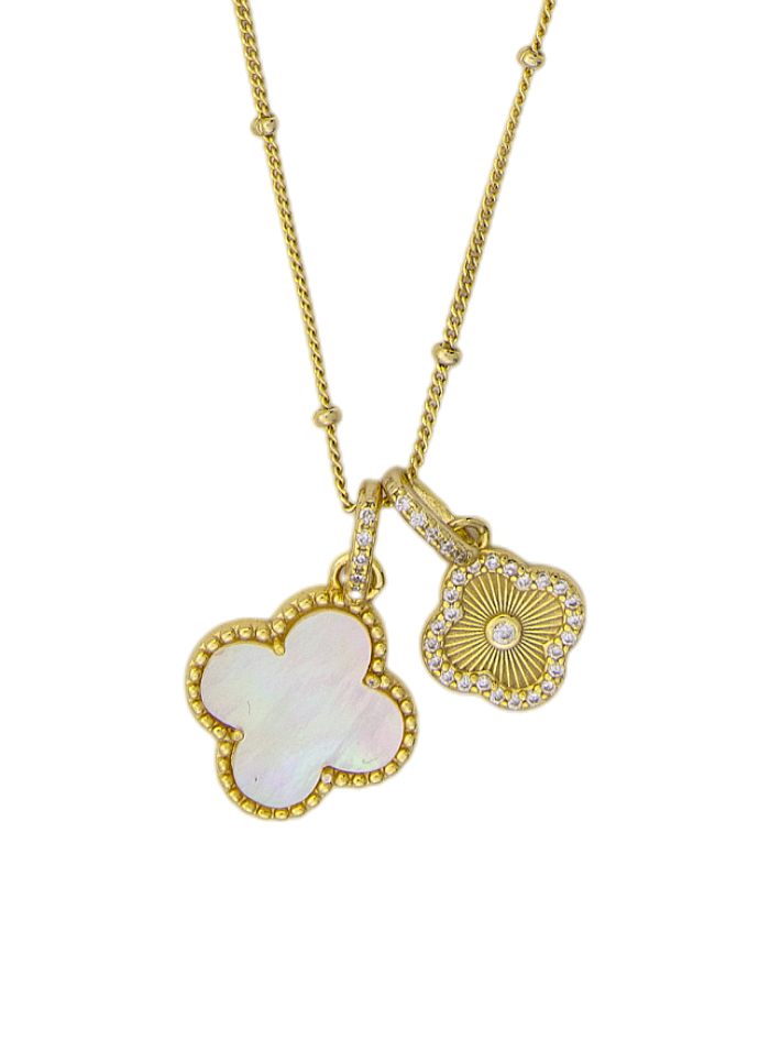 Double Luck Clover Pendant