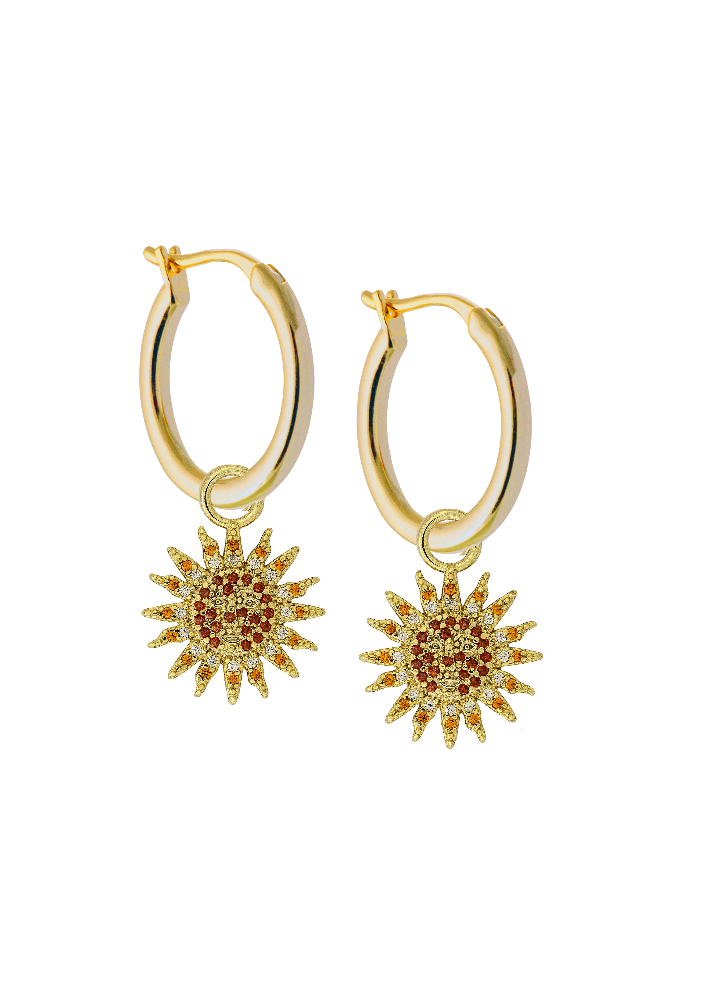 13mm gold hoops Soleil Orange.png