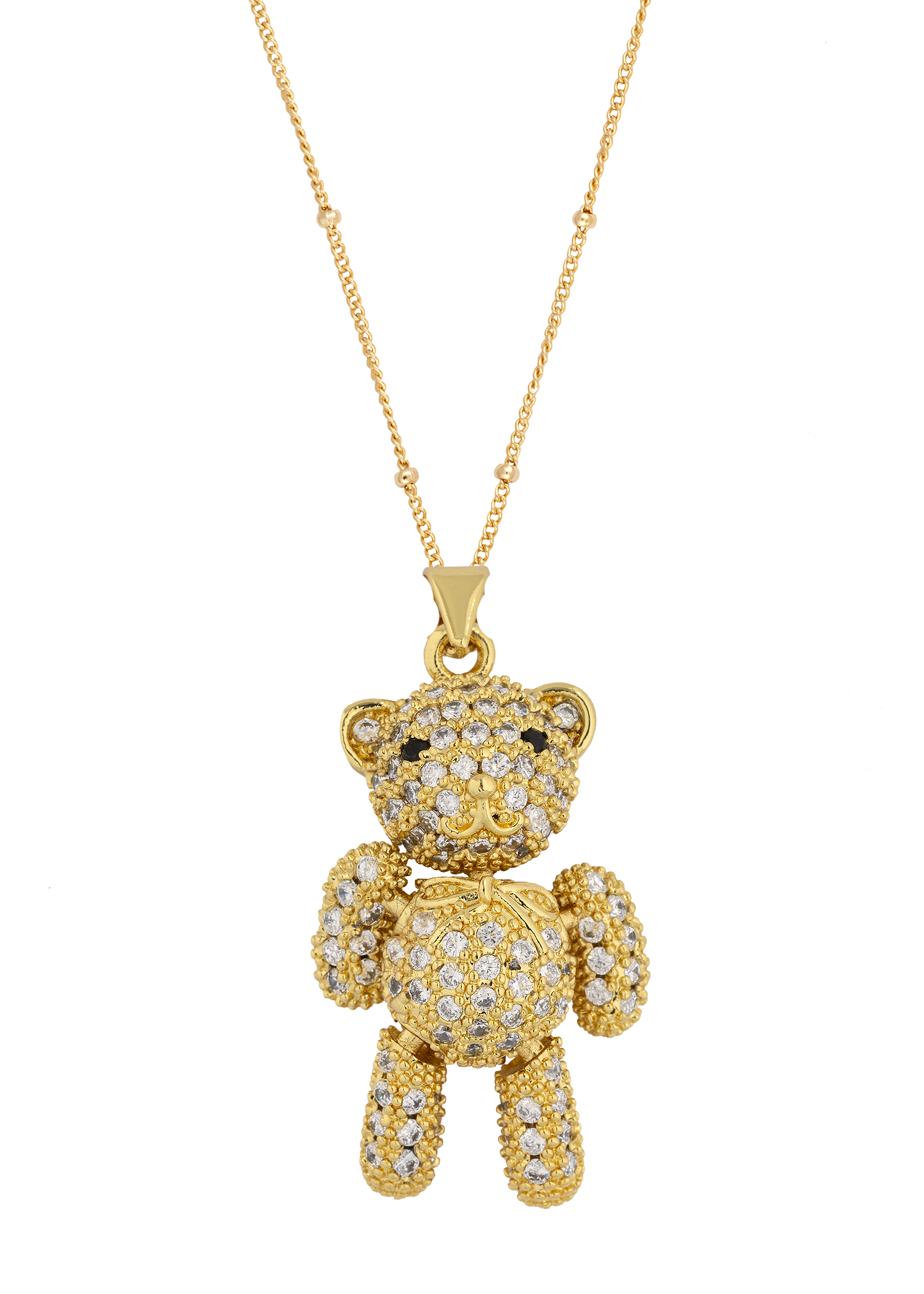 teddy bear pendant on ball chain  .png