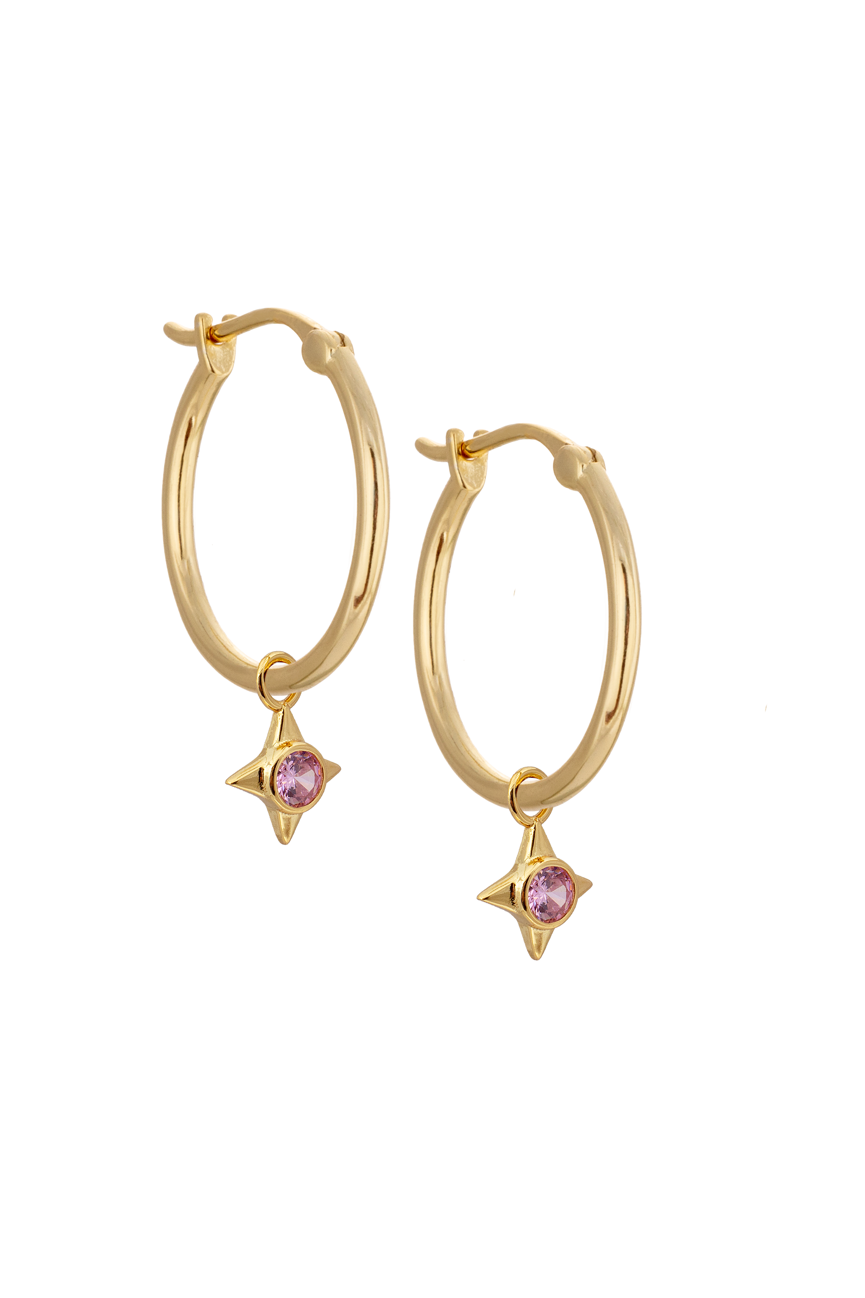 20mm Gold Hoop Pink star drop_.png