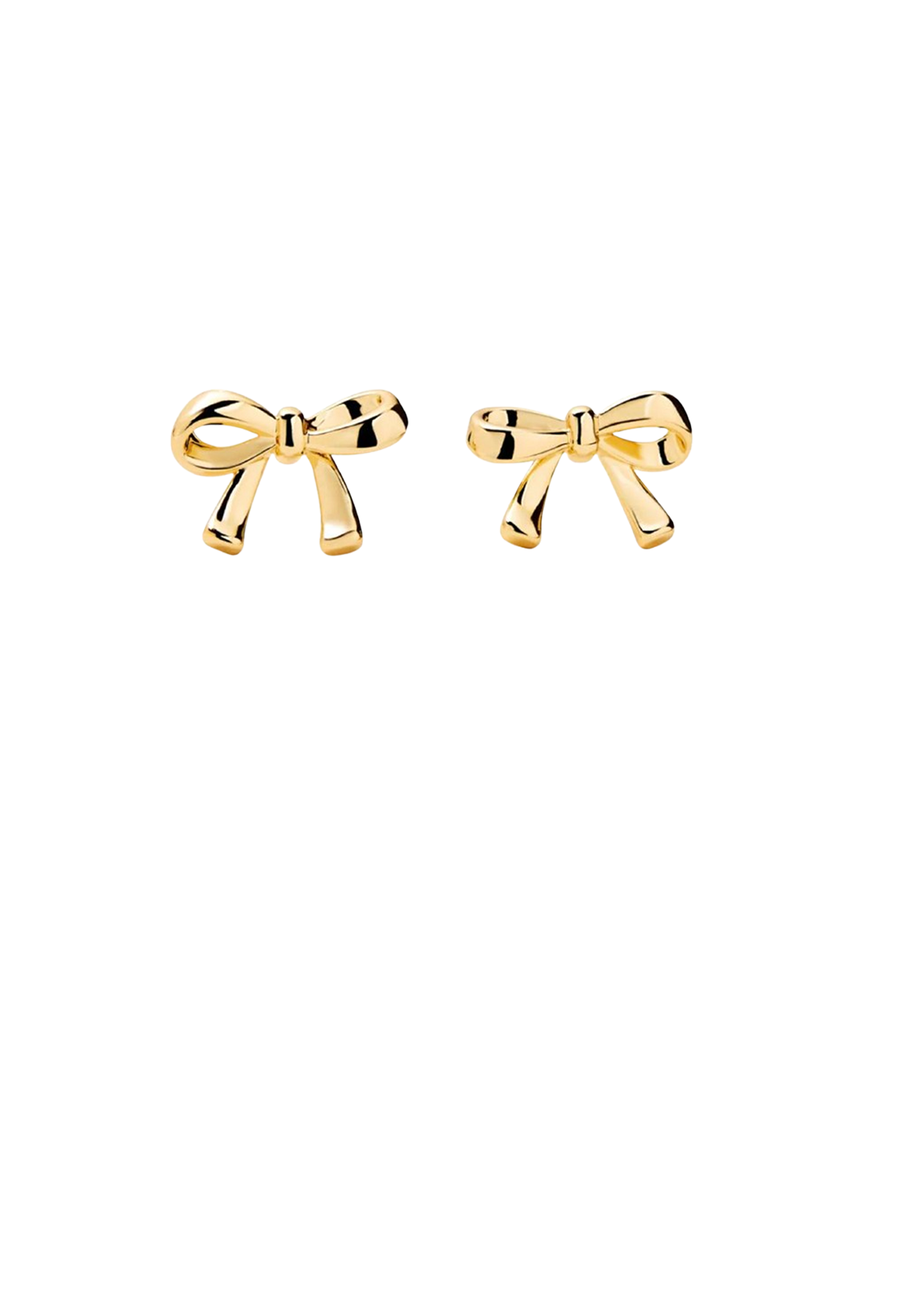 Gold Bow Studs