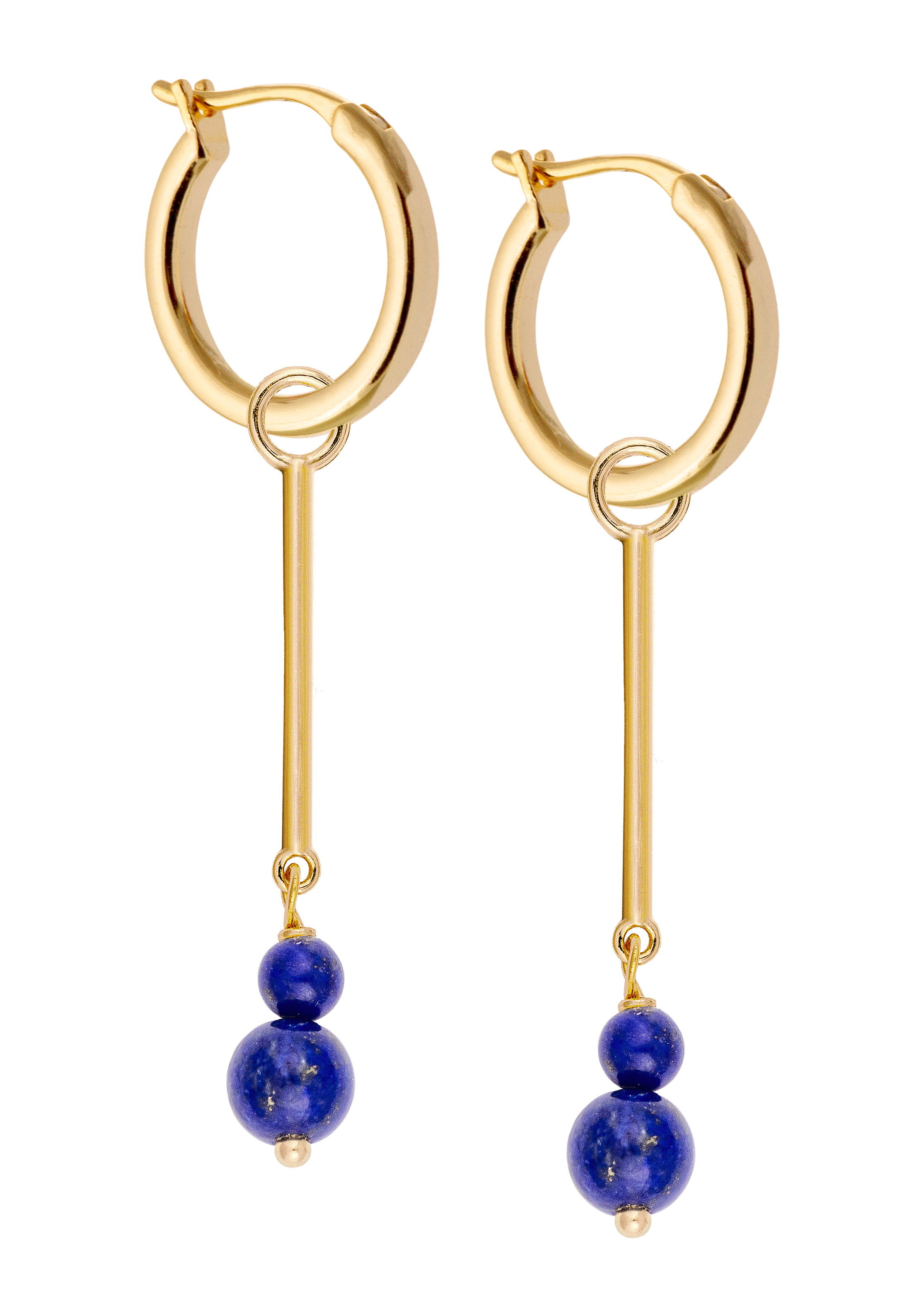 Lapis Lazuli Bar Earrings