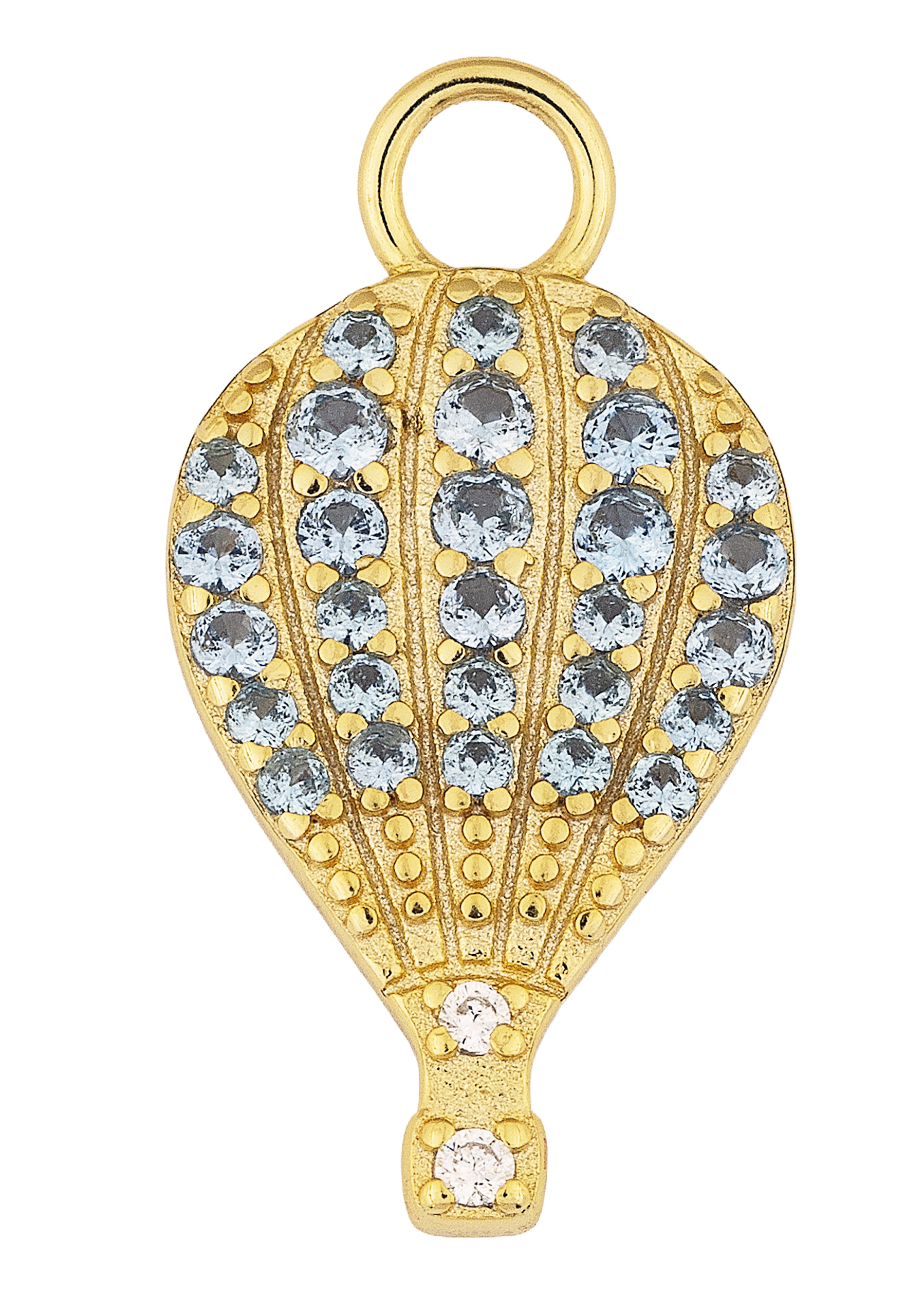 Hot Air Balloon - Aquamarine charm