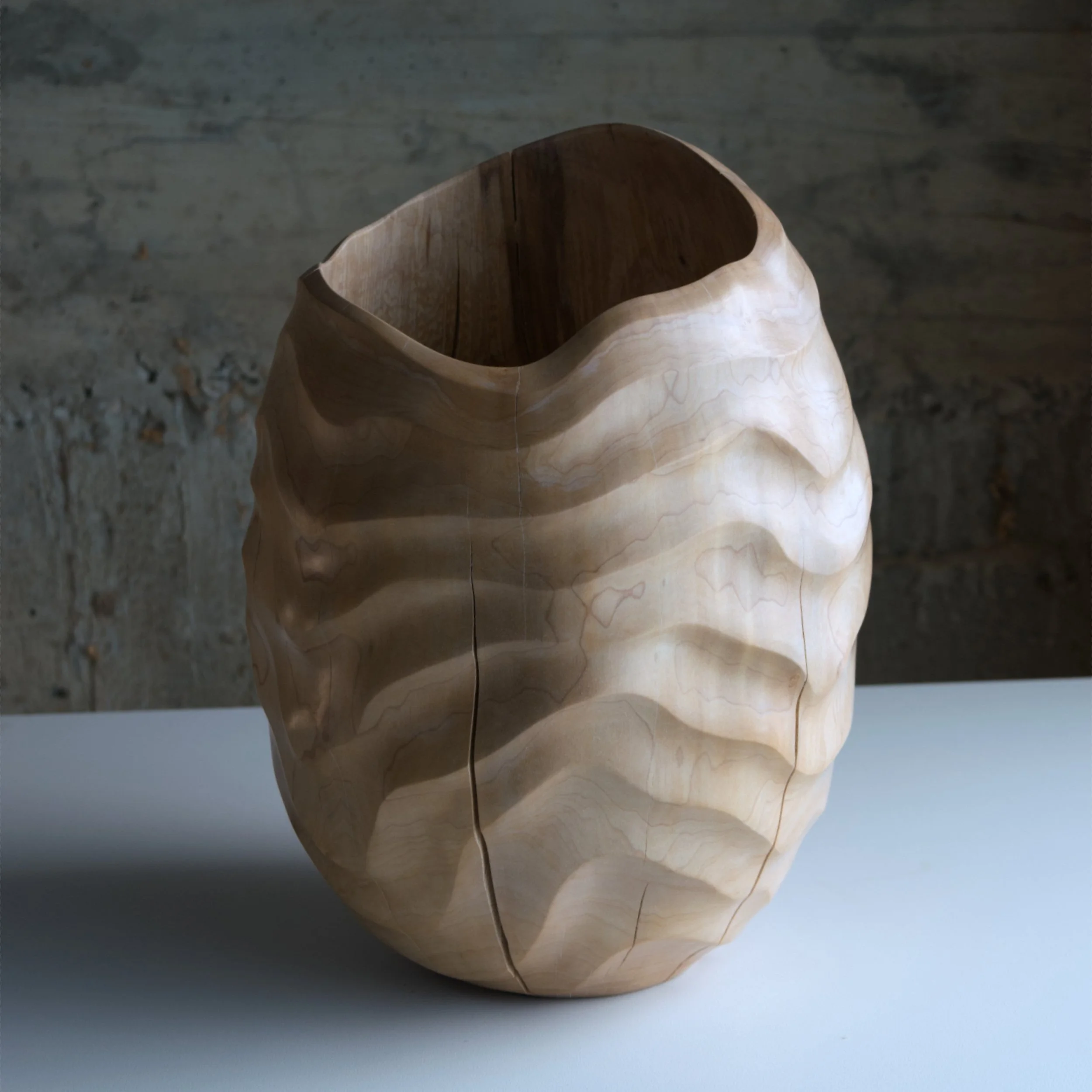 autonomous body wood sculpture vessel carved art gabriel tarmassi