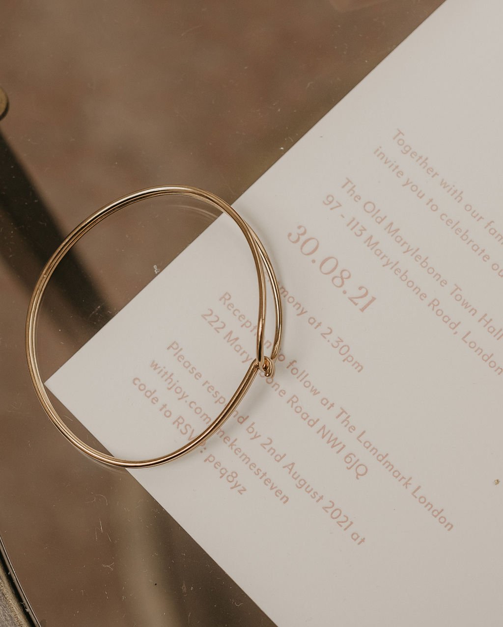 Blush wedding invitations London Microwedding