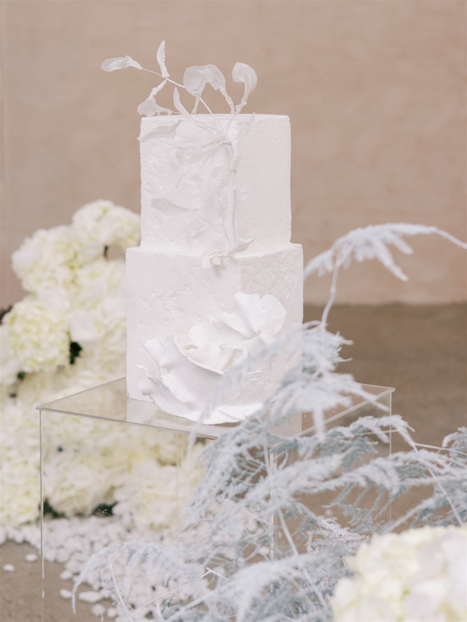 Modern ethereal wedding cake La Boheme Cake Design