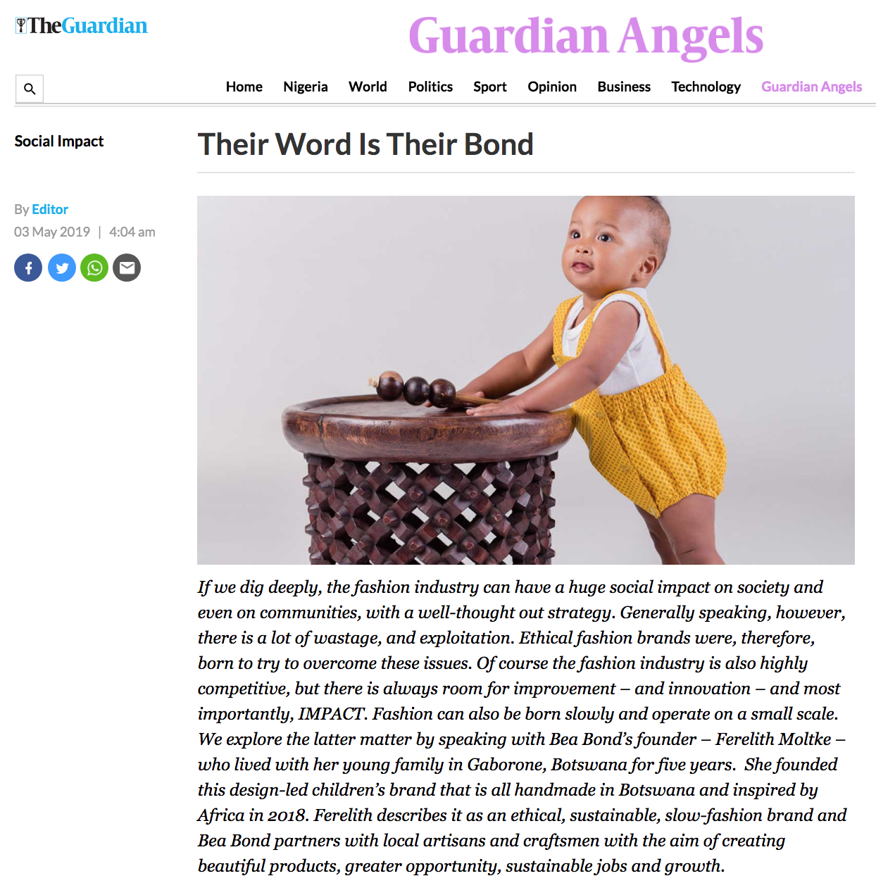 Guardian Nigeria, Guardian Angels, 2019