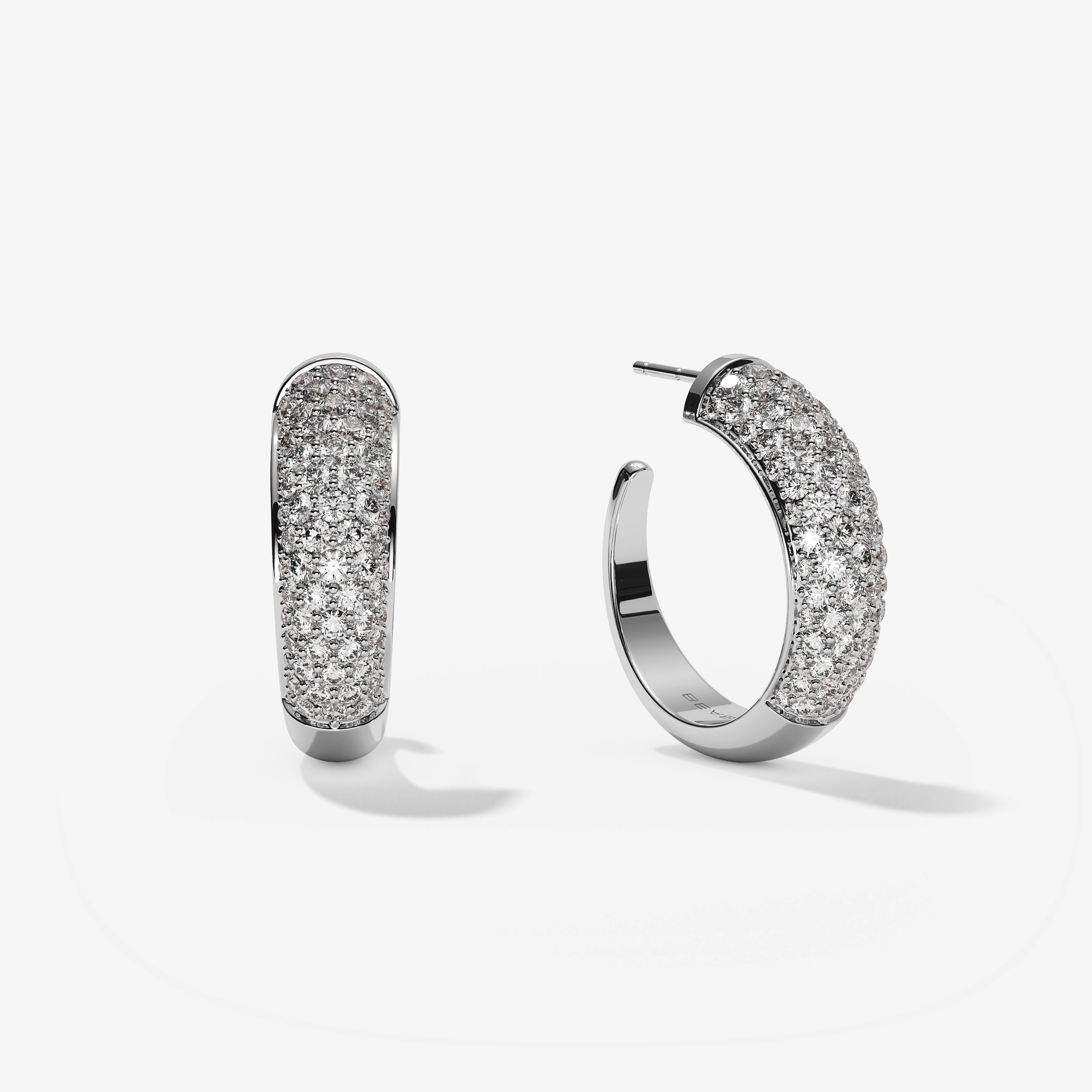 Quint Linear Diamond Hoop Earrings Jewellery India Online - CaratLane.com