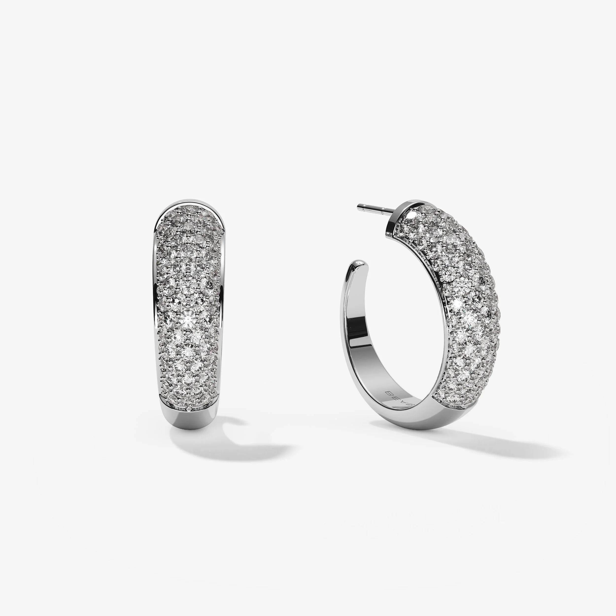 Lenaka Small Diamond Pave Hoop Earrings