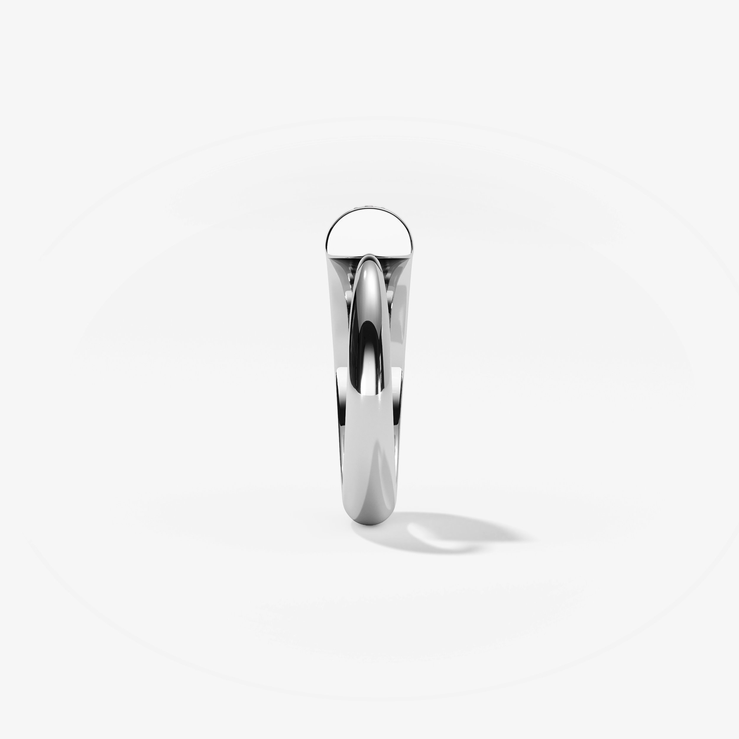 Beabond Lenaka 14k recycled white gold and diamond pave ring