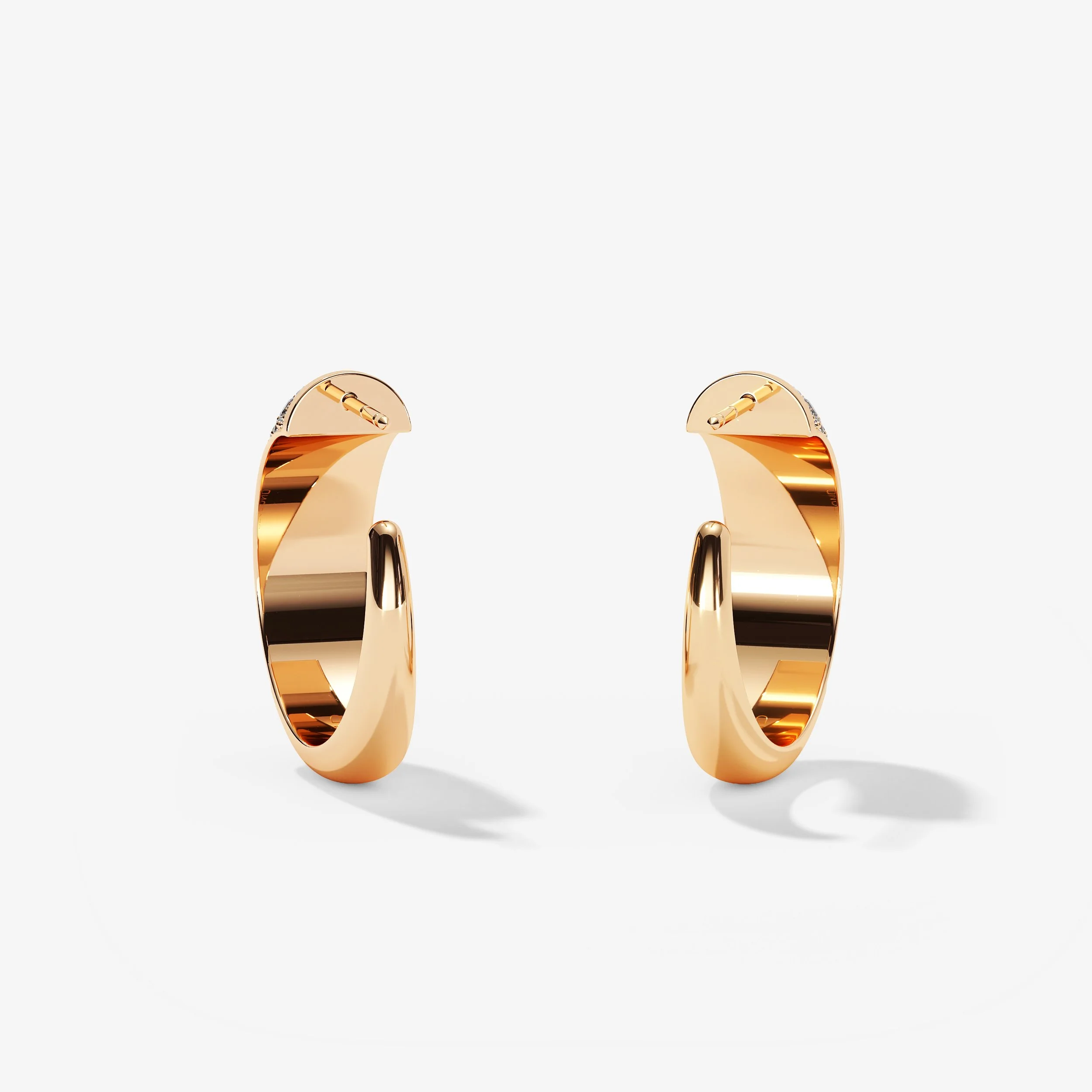 Beabond Lenaka rose gold pave earrings