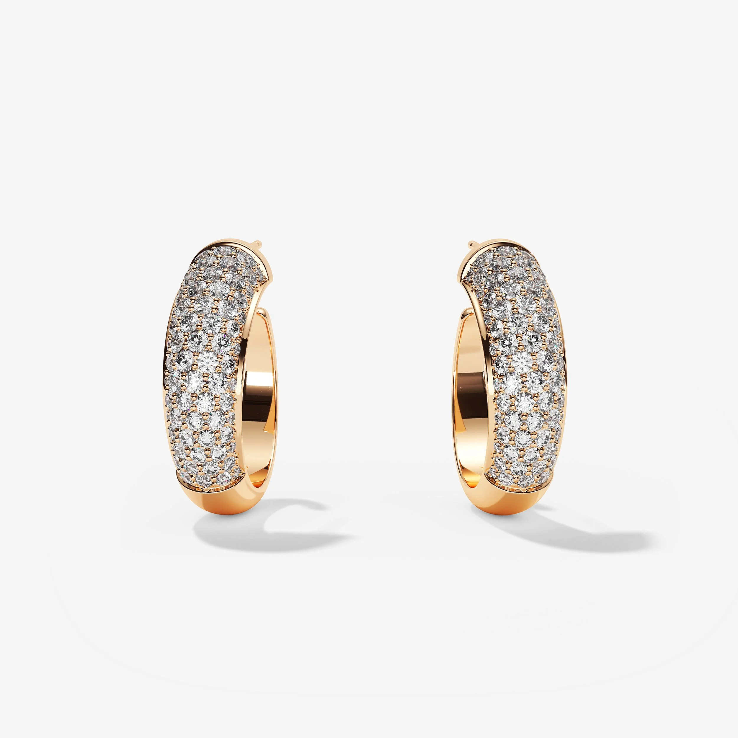 Beabond Lenaka rose gold pave earrings