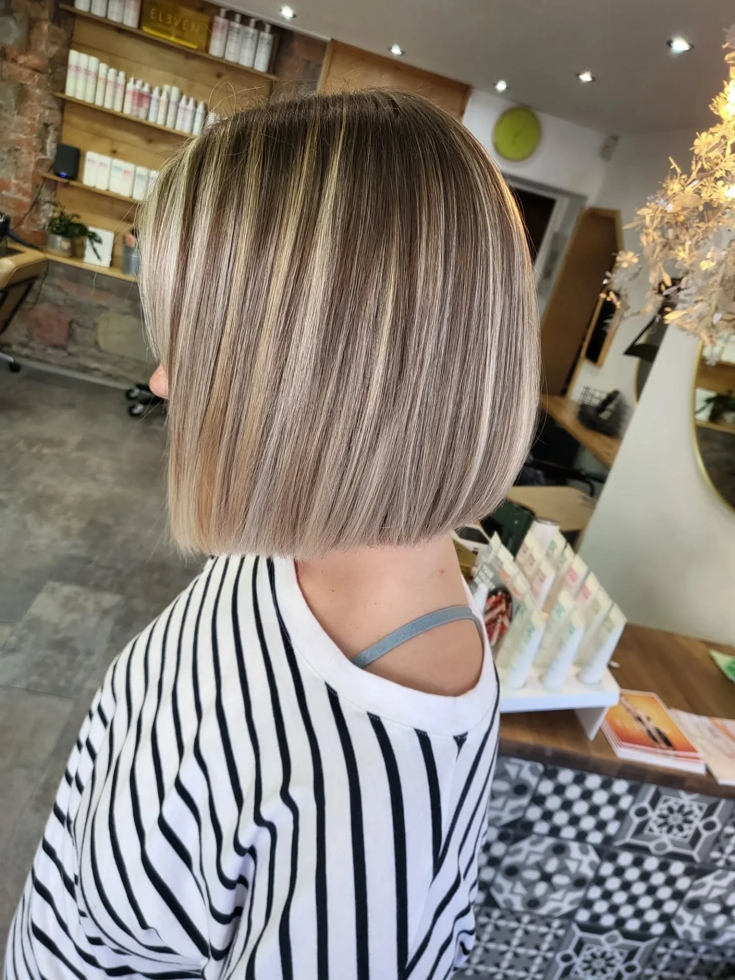 Fresh blunt bob with some lived in colour added 🤍