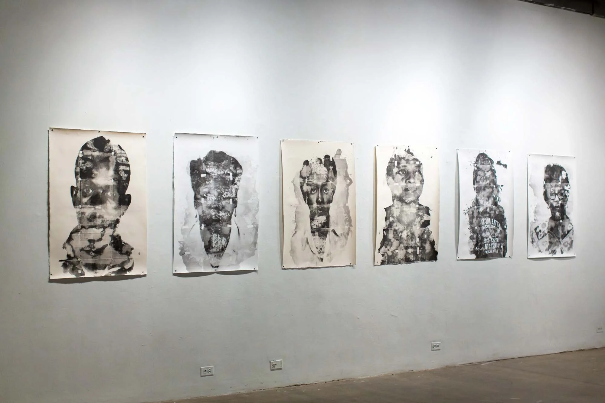 Installation, New Haven Series, Solvent transfer on archival paper, 2020