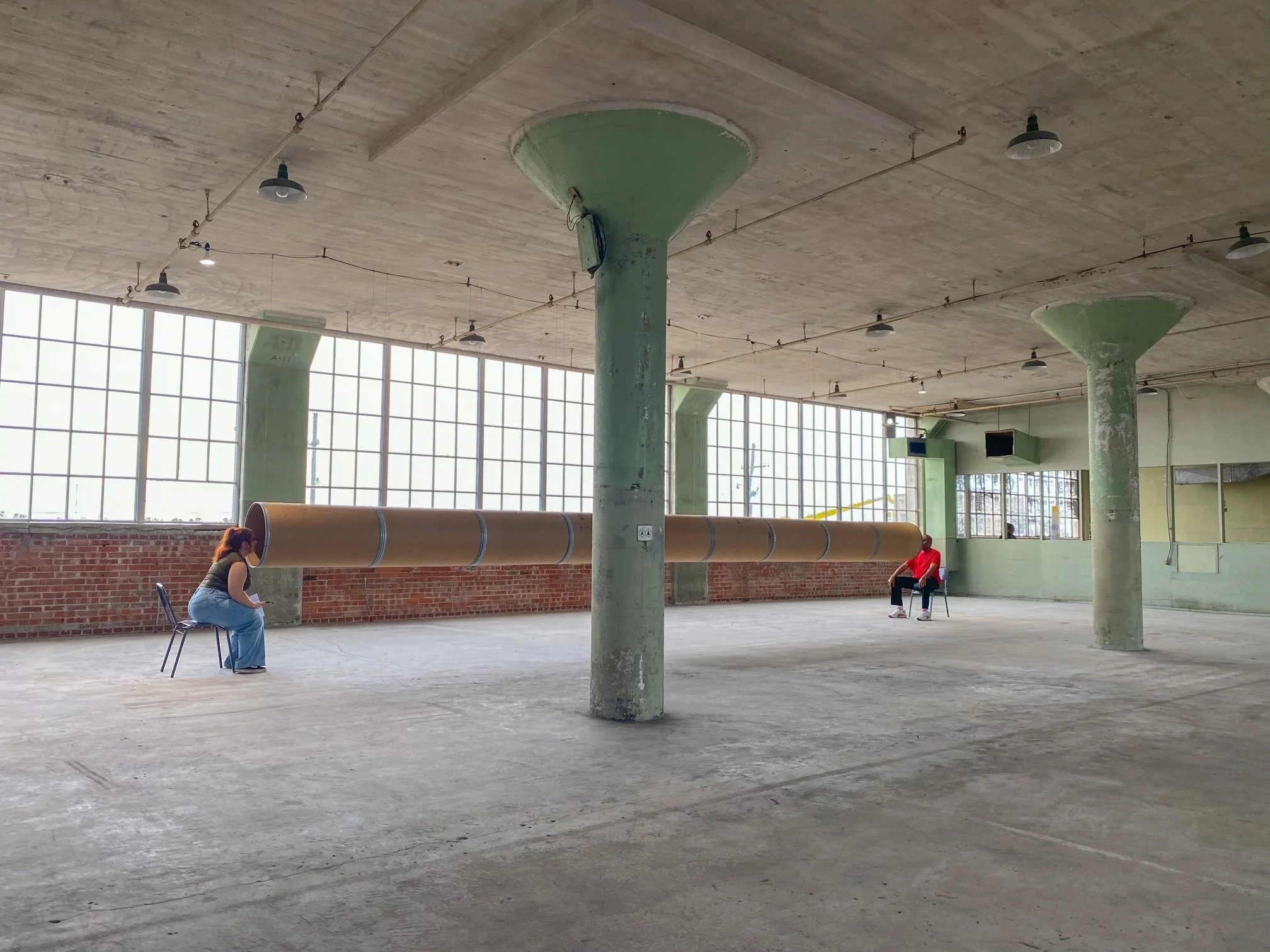 Installation view at Ford Motor Plant, Prospect.6: The Future Is Present, The Harbinger Is Home (Nov 2, 2024–Feb 2, 2025). Image courtesy of the artist