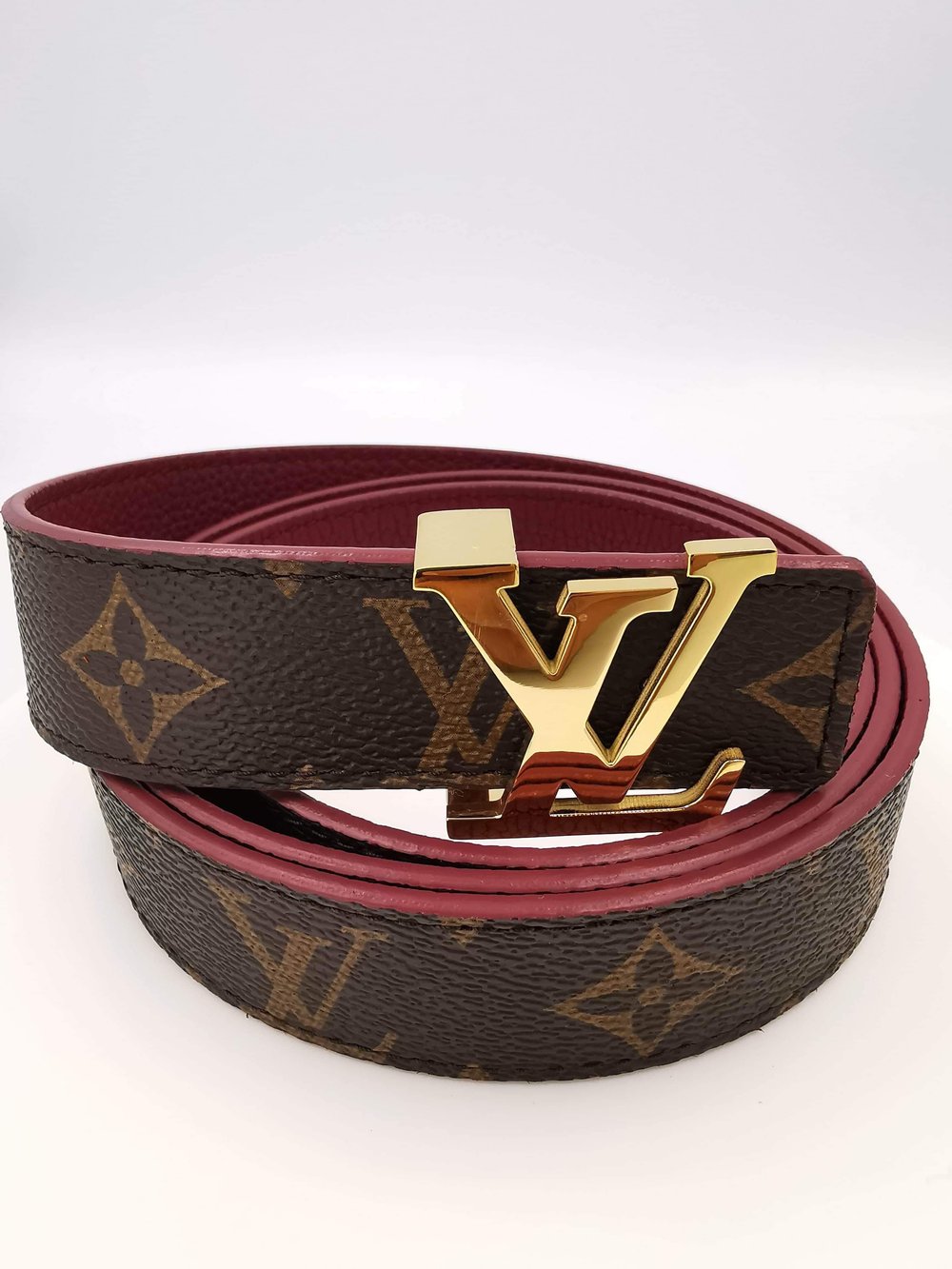 Louis Vuitton LV Initiales Monogram Canvas Buckle Belt